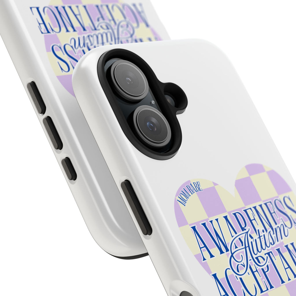 Autism Awareness and Acceptance — Checkered Heart Phone Case