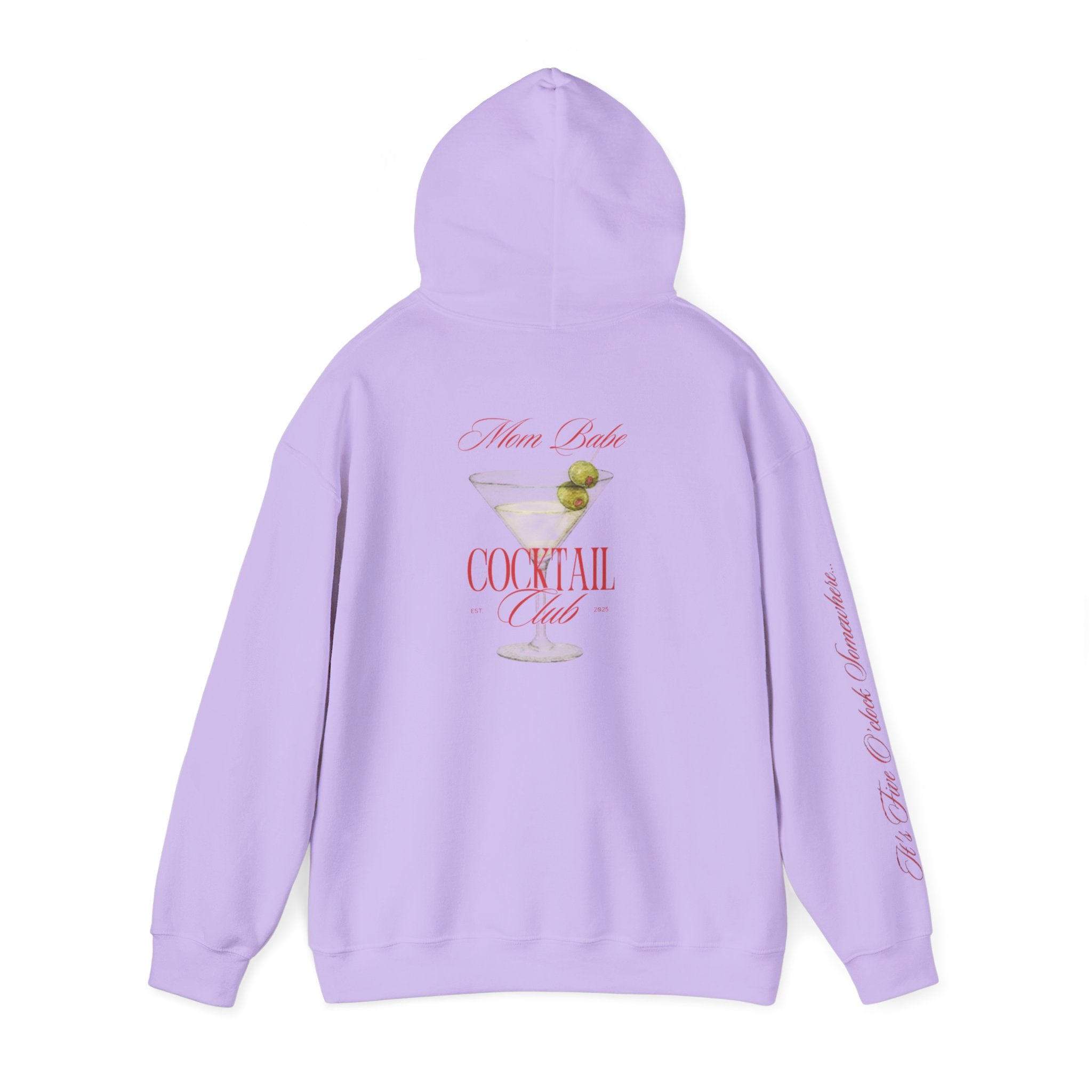 Mom Babe Cocktail Club - Martini Glass Graphic Hoodie