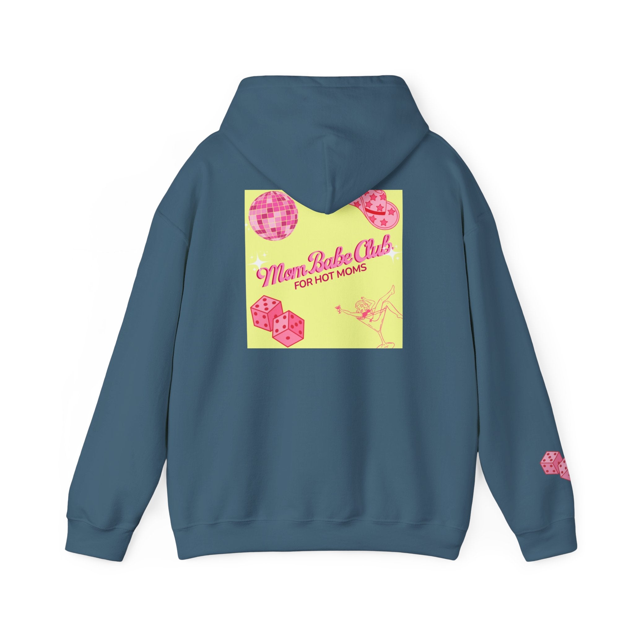 Mom Babe Club - For Hot Moms — Pink Graphic Hoodie