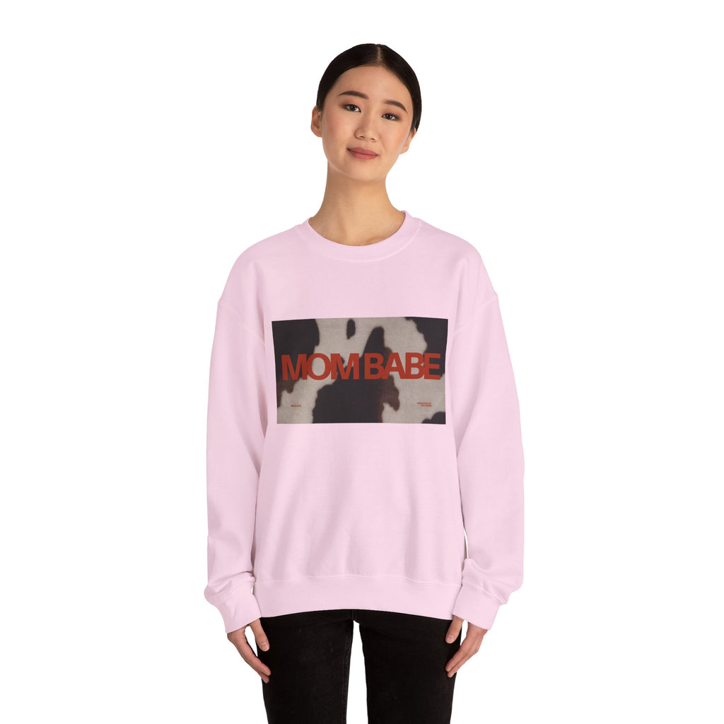 Mom Babe — Cowhide Graphic Sweatshirt