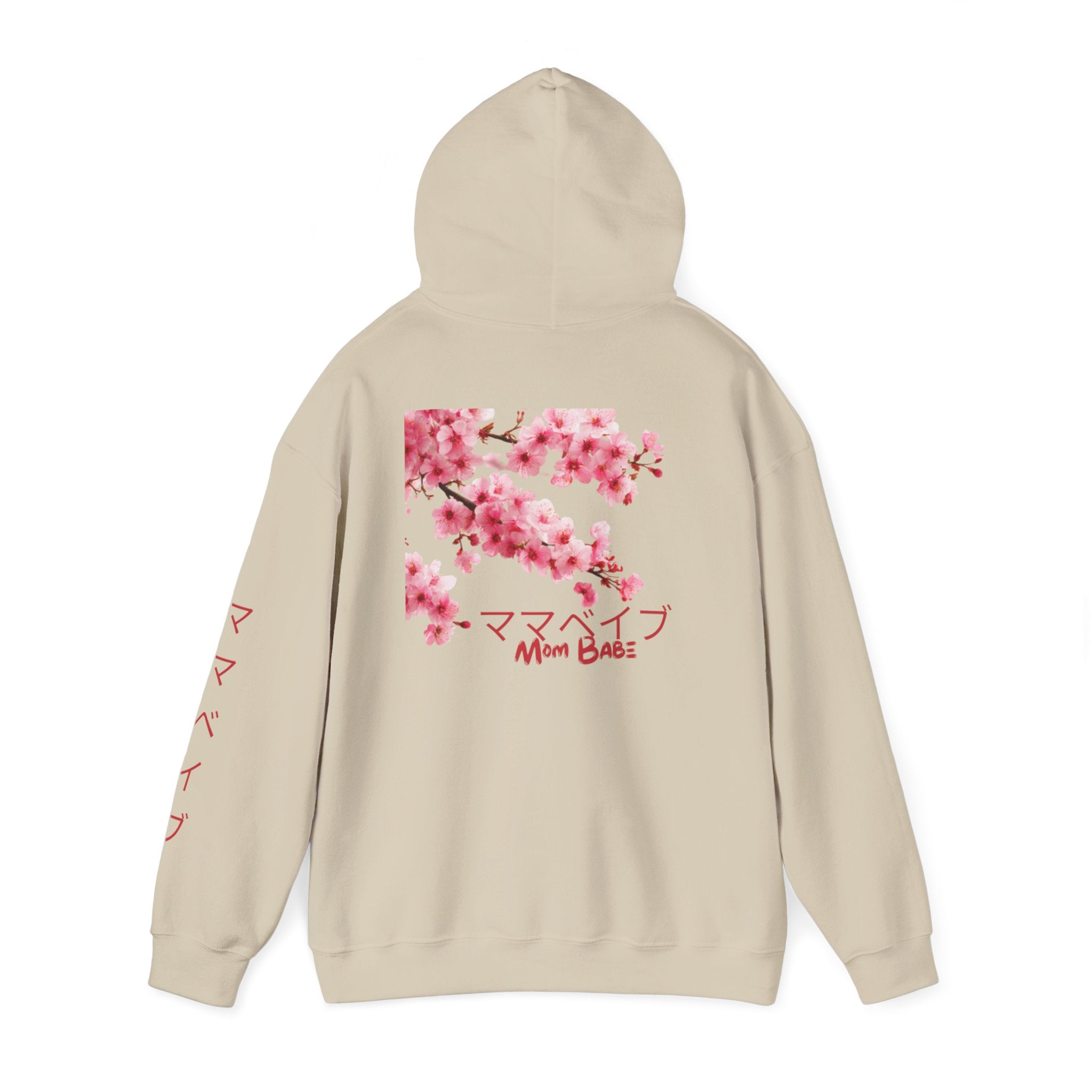 Mom Babe Cherry Blossom - Japanese Kanji Hoodie