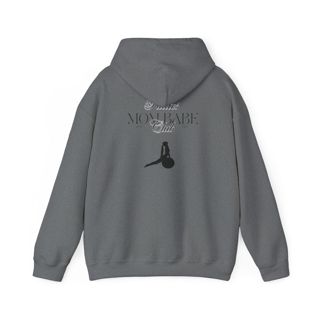 Pilates Mom Babe Club — Workout Graphic Hoodie (Black Print)