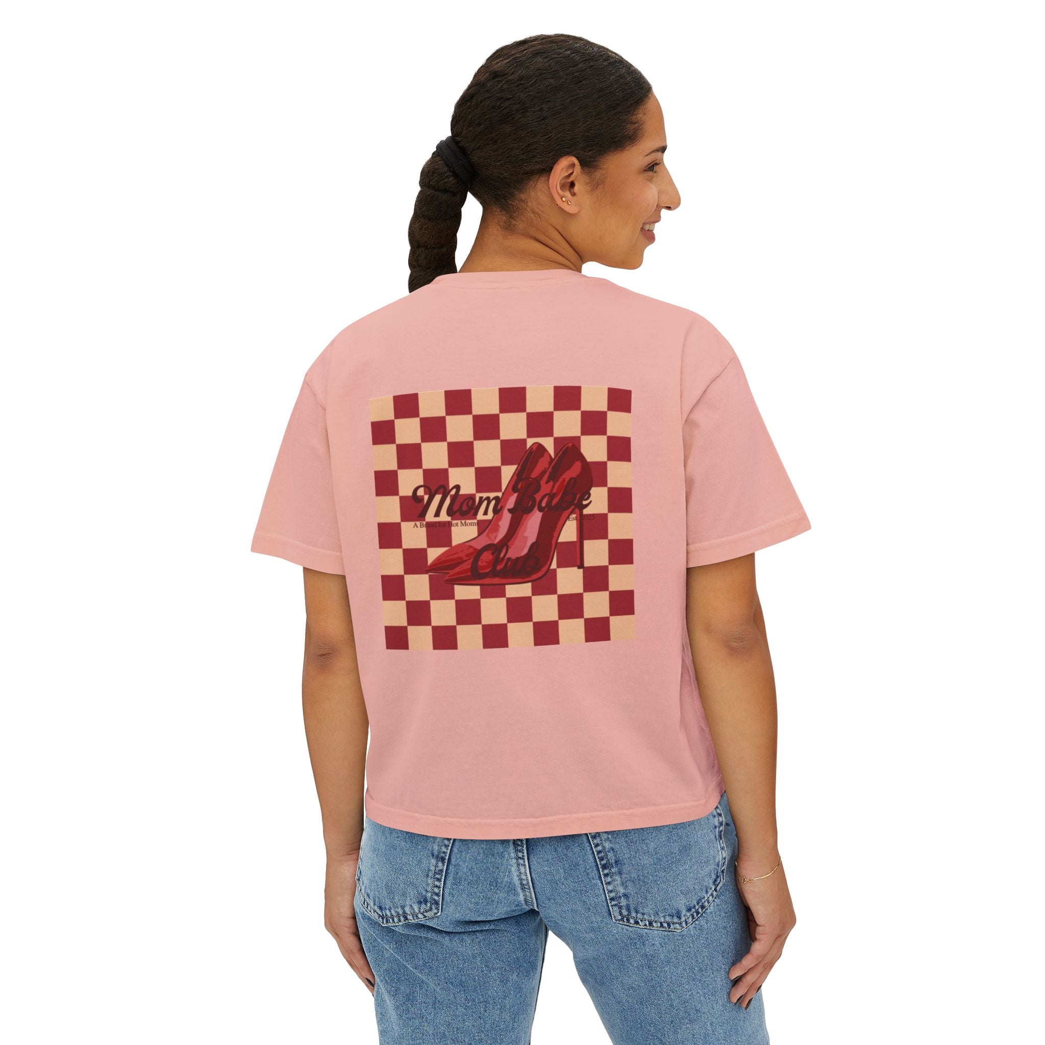 Mom Babe Club - For Hot Moms  Heel Graphic Tee