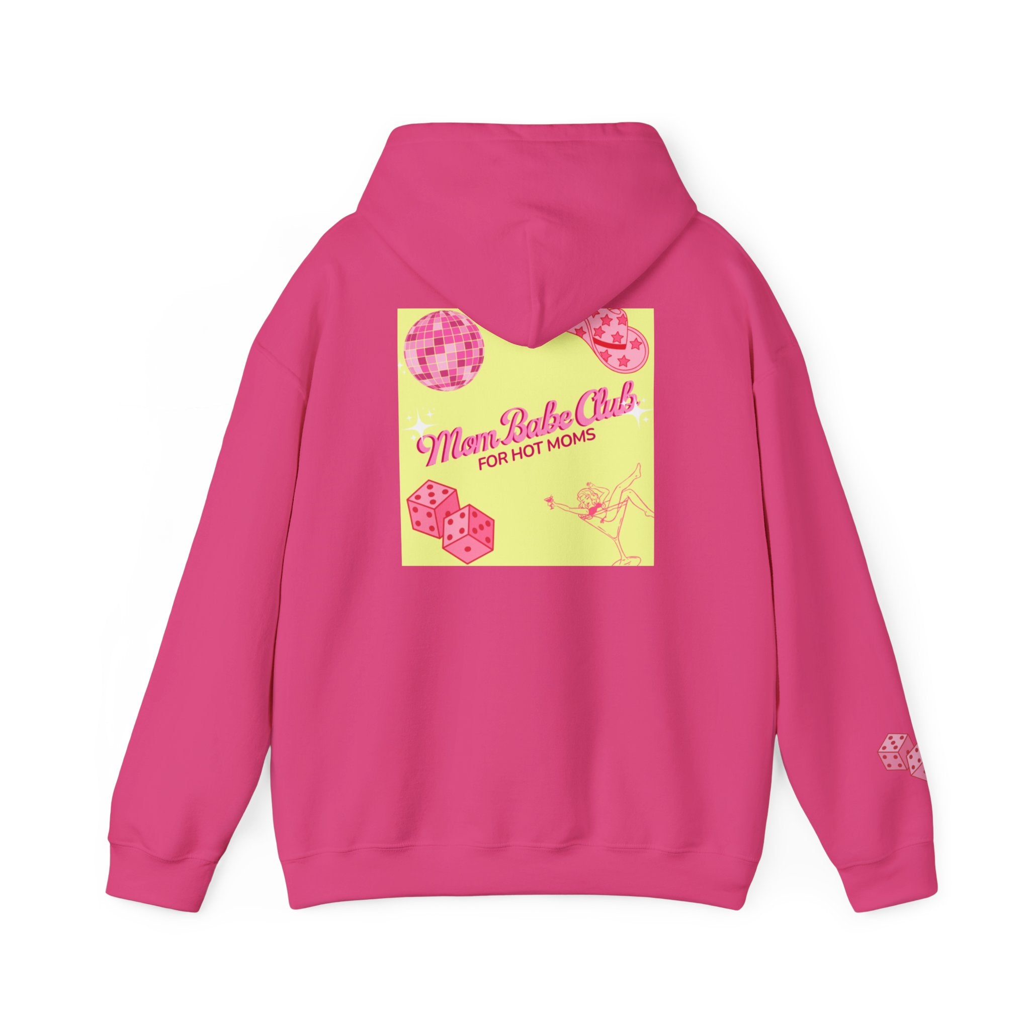 Mom Babe Club - For Hot Moms — Pink Graphic Hoodie