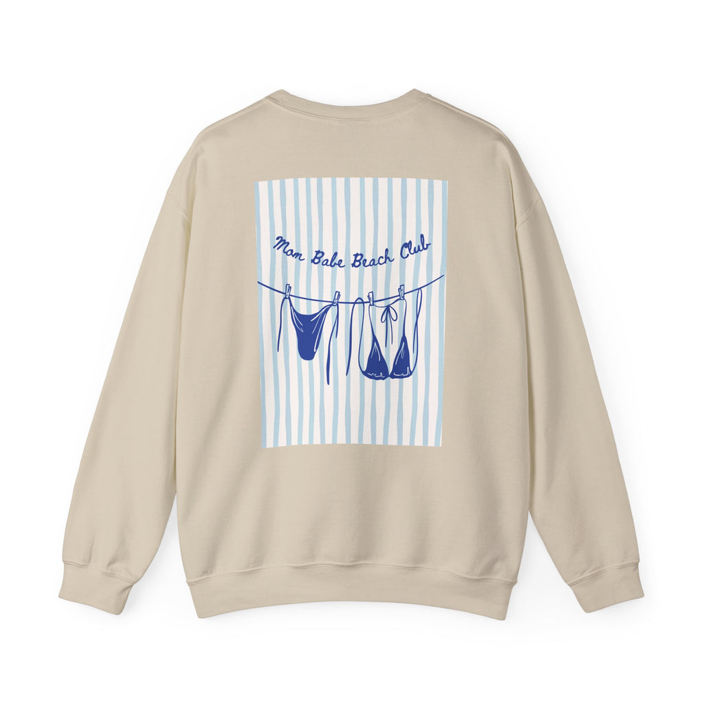 Mom Babe Beach Club - Bikini Graphic Sweatshirt