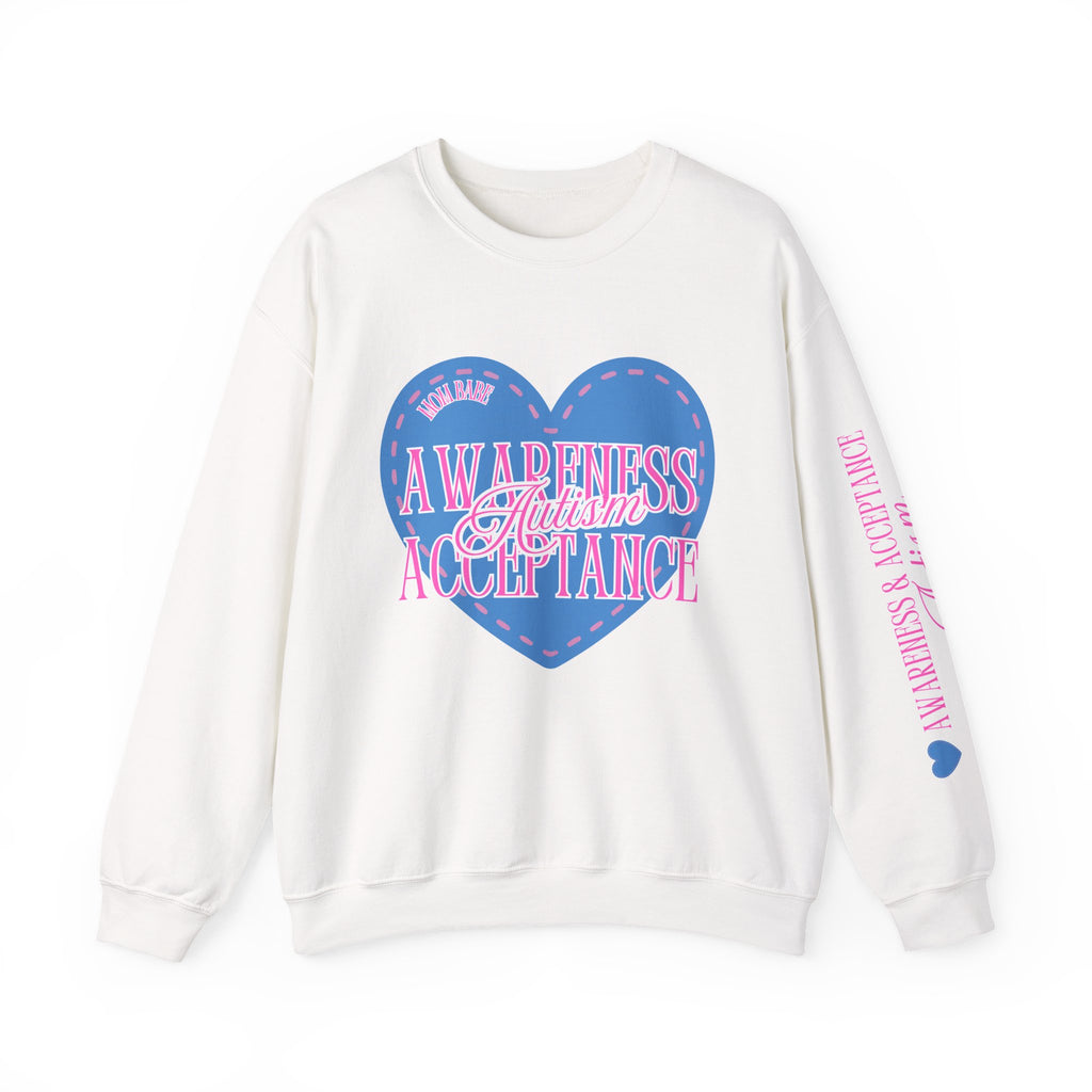Autism Awareness and Acceptance — Stitched Heart Sweatshirt