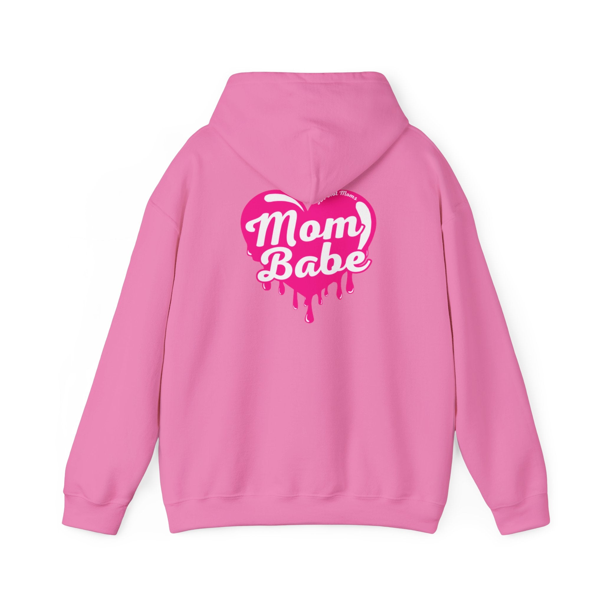 Mom Babe For Hot Moms — Pink Heart Drip Graphic Hoodie