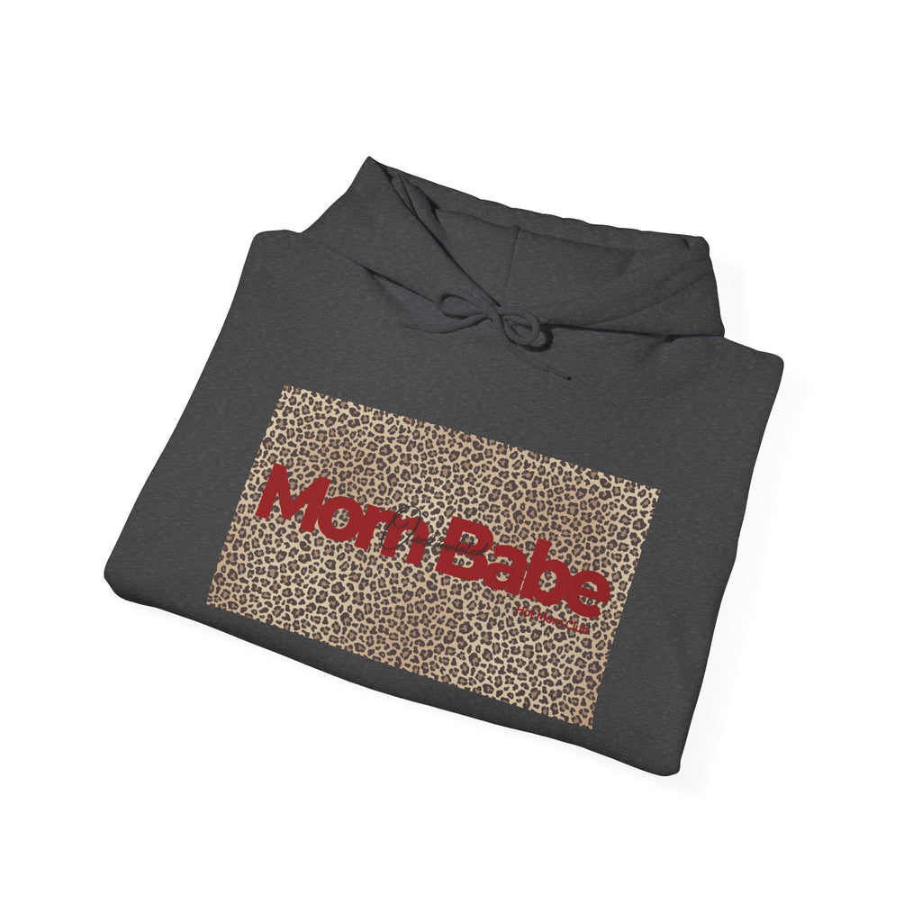 Overstimulated Mom Babe — Leopard Graphic Hoodie
