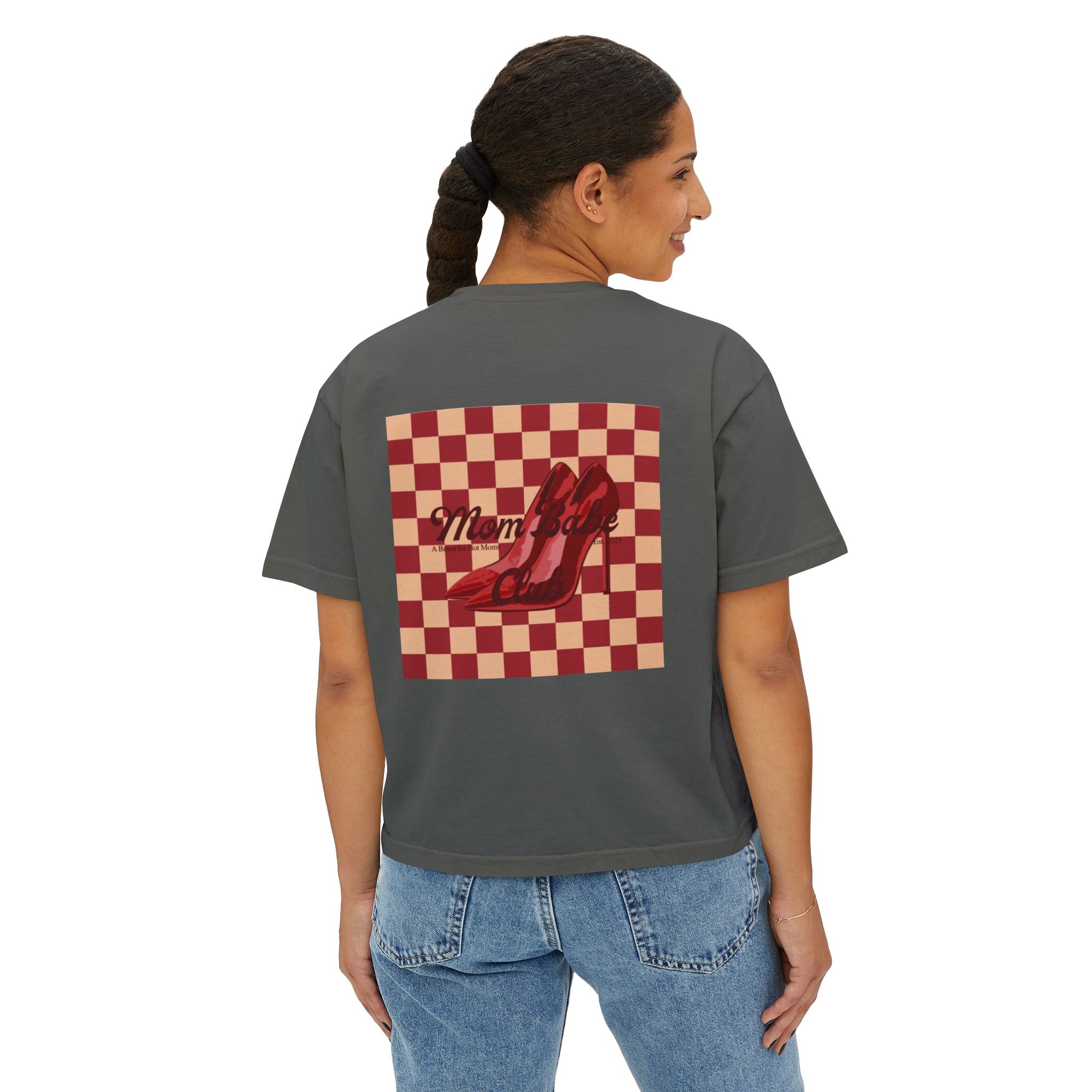 Mom Babe Club - For Hot Moms  Heel Graphic Tee