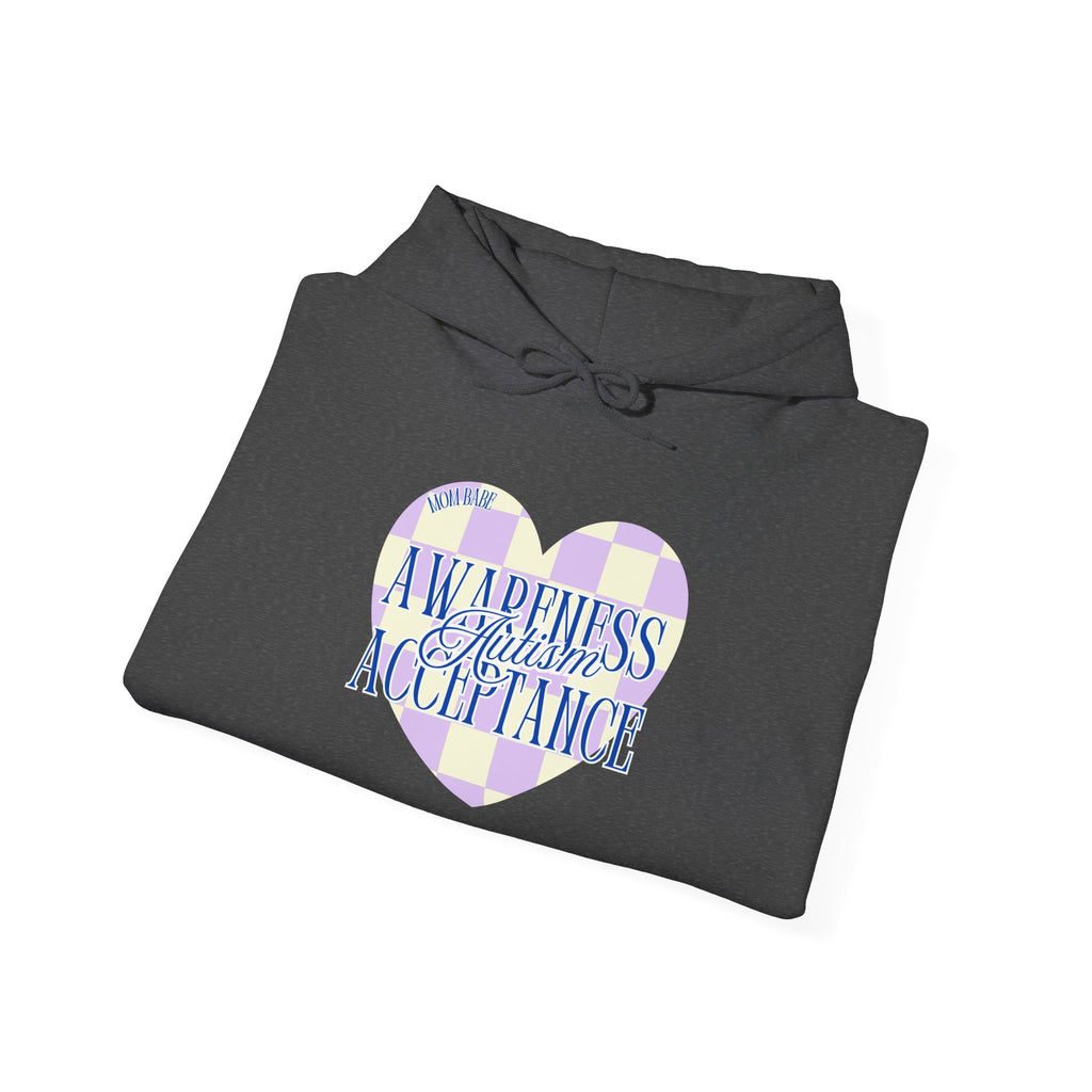 Autism Awareness and Acceptance — Checkered Heart Hoodie