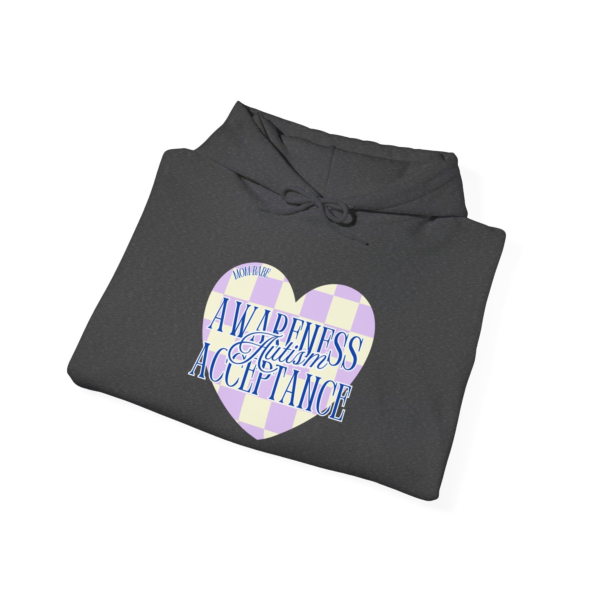 Autism Awareness and Acceptance — Checkered Heart Hoodie