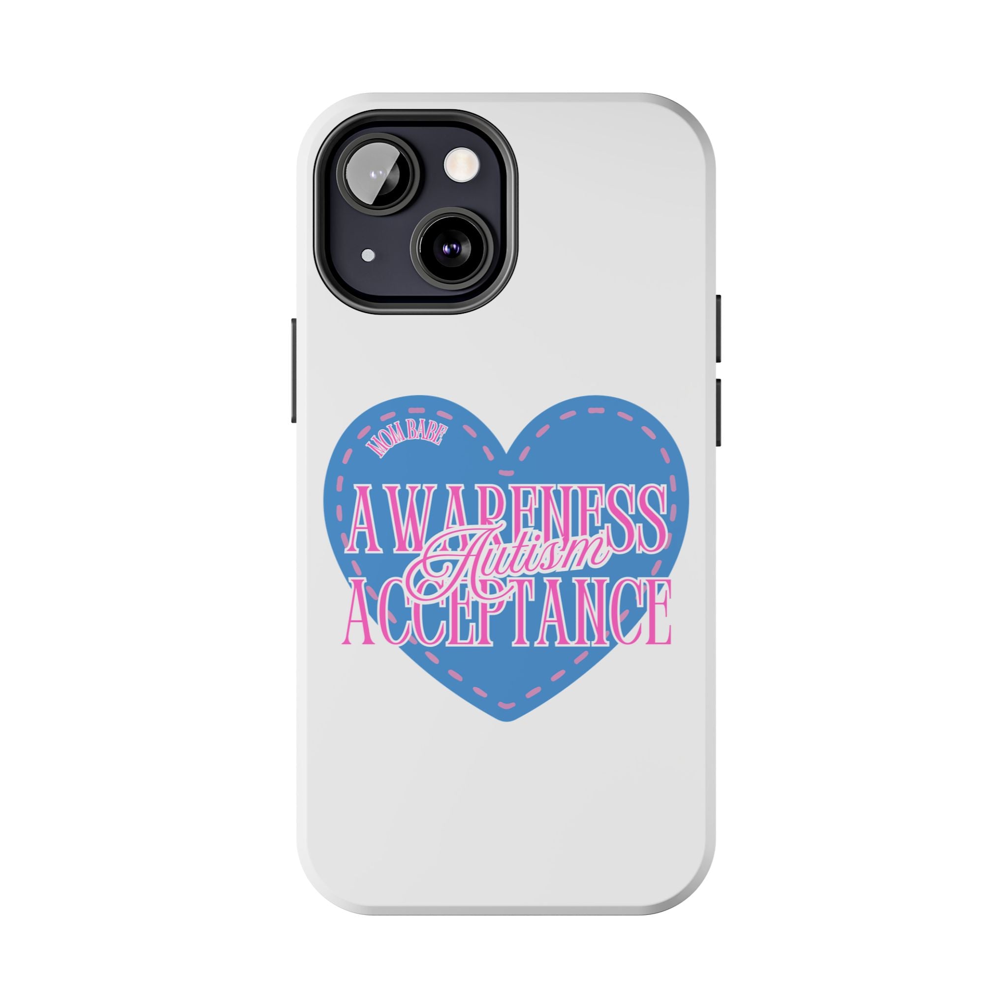 Autism Awareness and Acceptance — Stitched Heart Phone Case