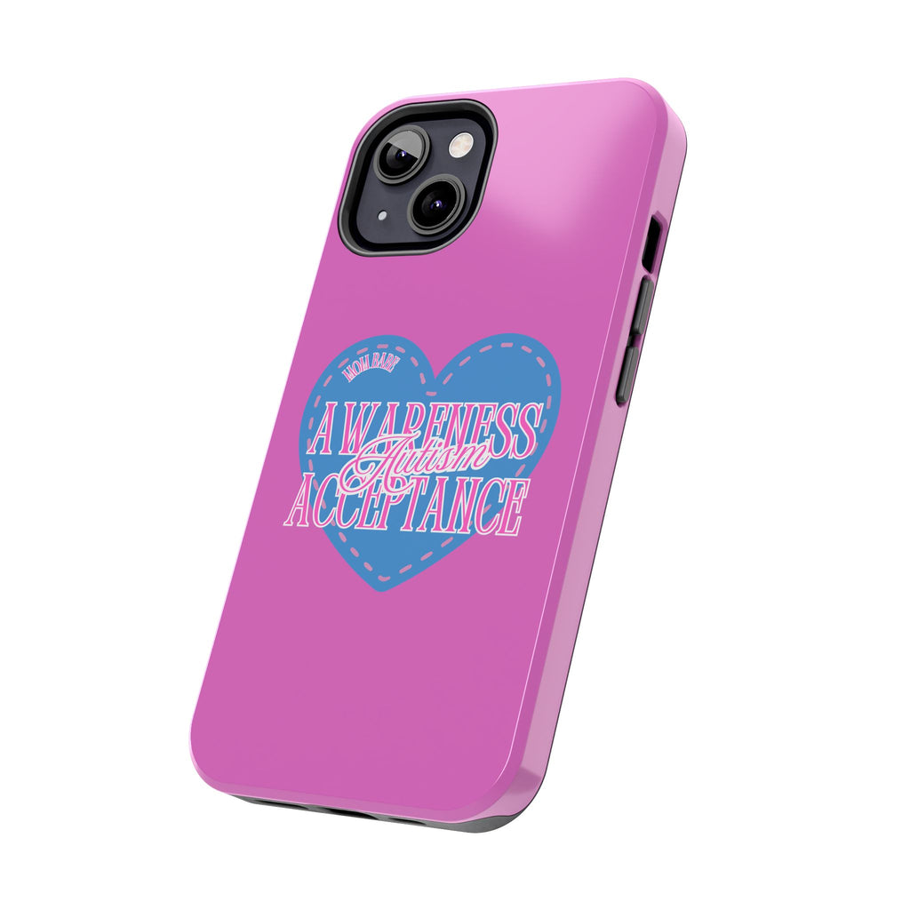 Autism Awareness and Acceptance — Stitched Heart Phone Case
