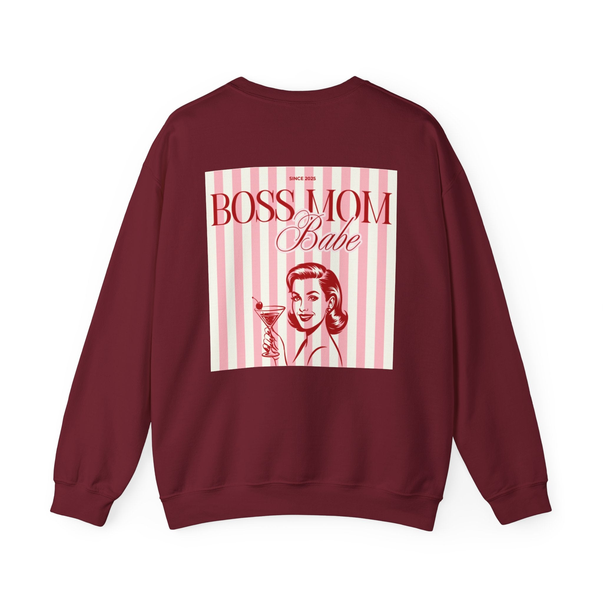 Boss Mom Babe — Vintage Retro Graphic Sweatshirt