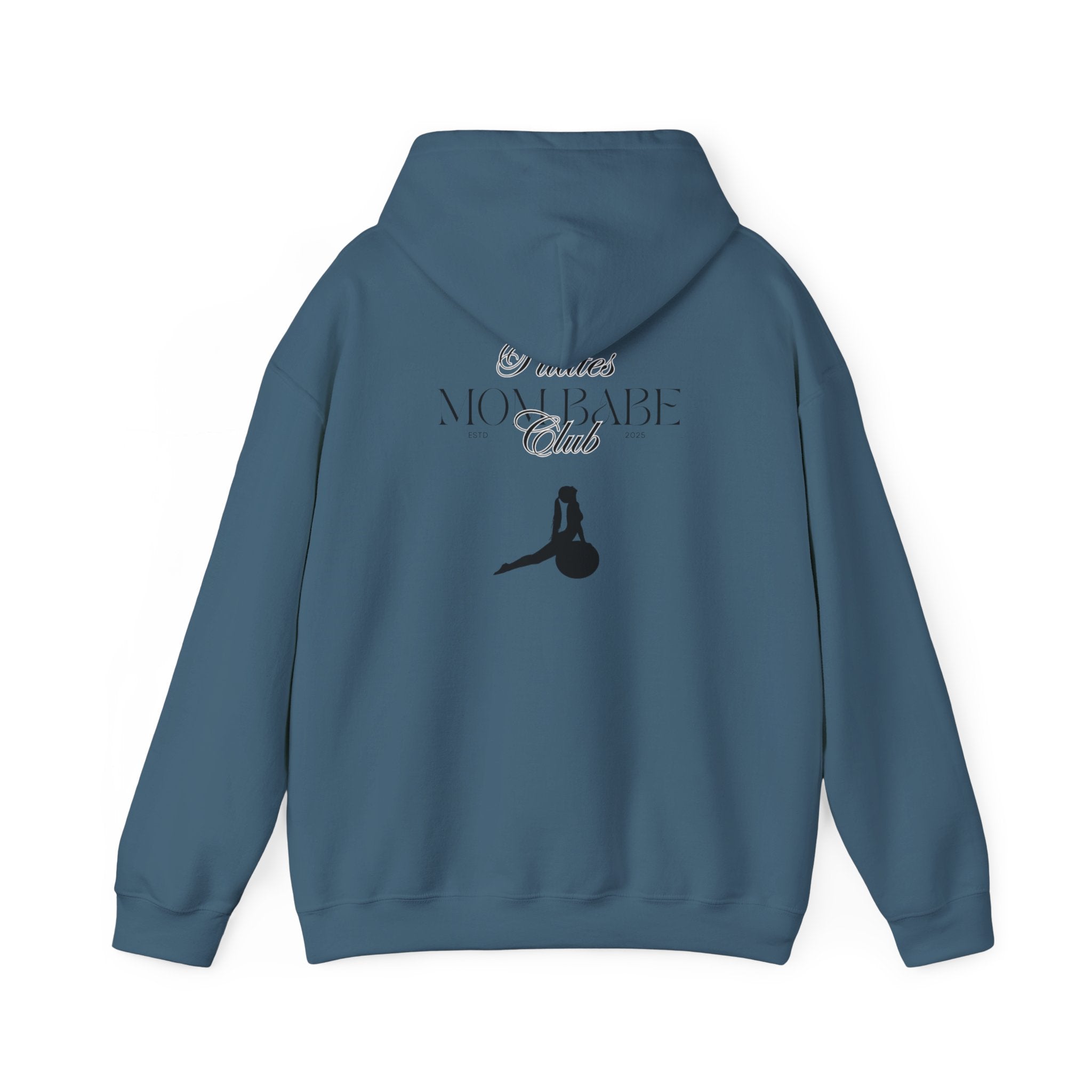 Pilates Mom Babe Club — Workout Graphic Hoodie (Black Print)