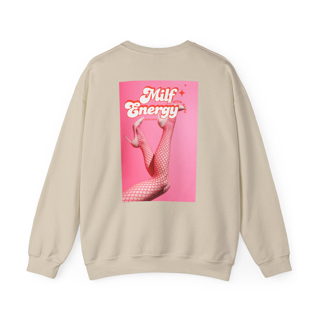 MILF Energy Mom Babe — Fishnet Graphic Sweatshirt