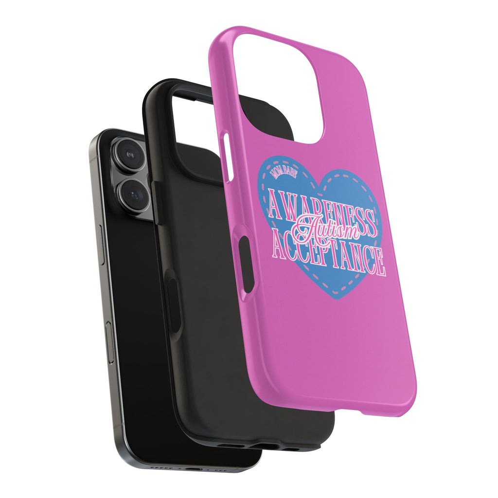 Autism Awareness and Acceptance — Stitched Heart Phone Case