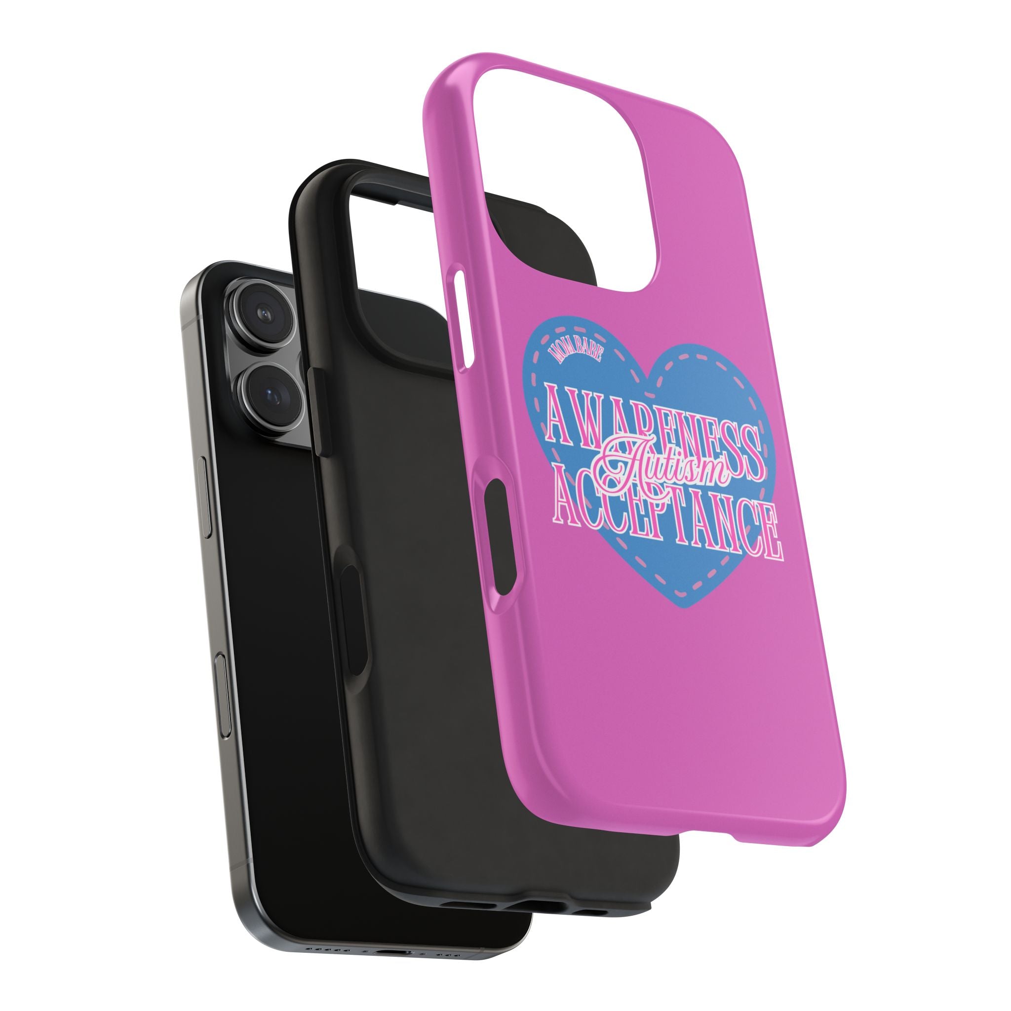 Autism Awareness and Acceptance — Stitched Heart Phone Case