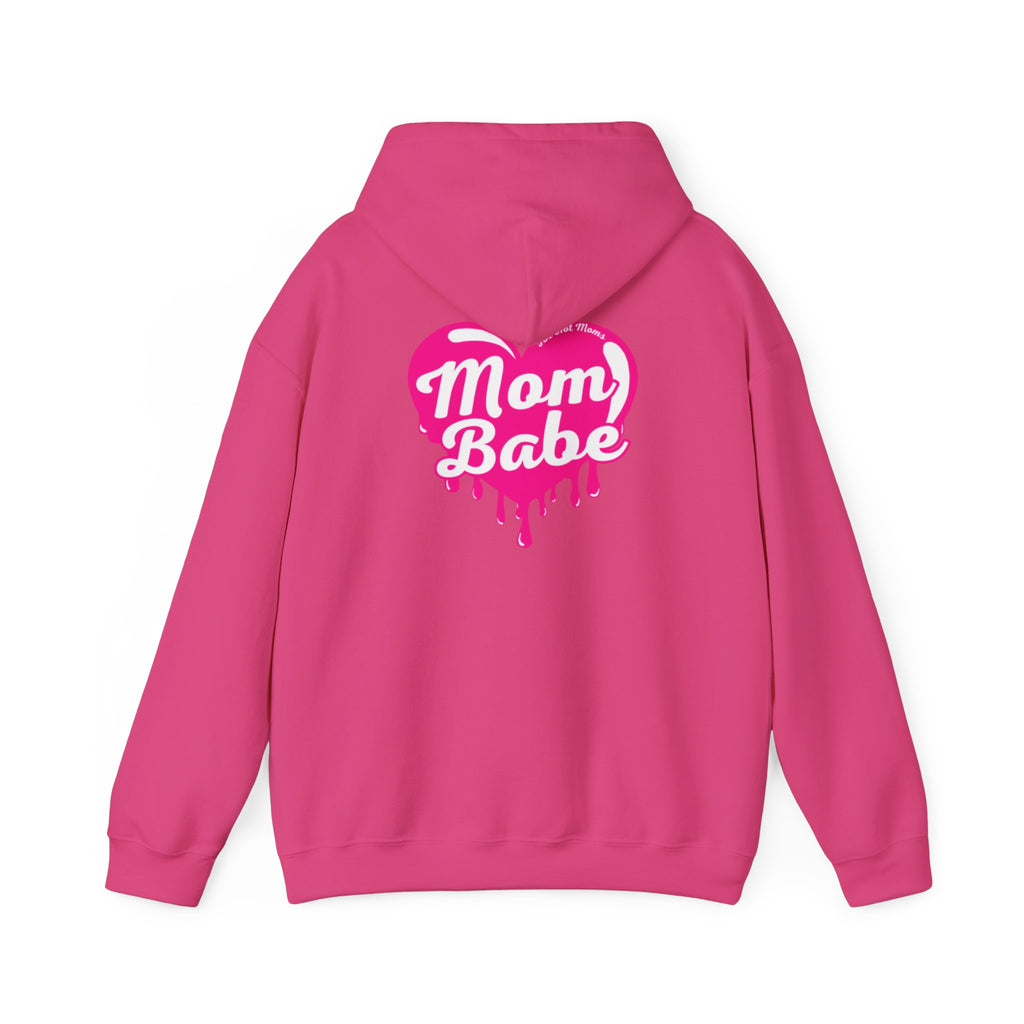 Mom Babe For Hot Moms — Pink Heart Drip Graphic Hoodie