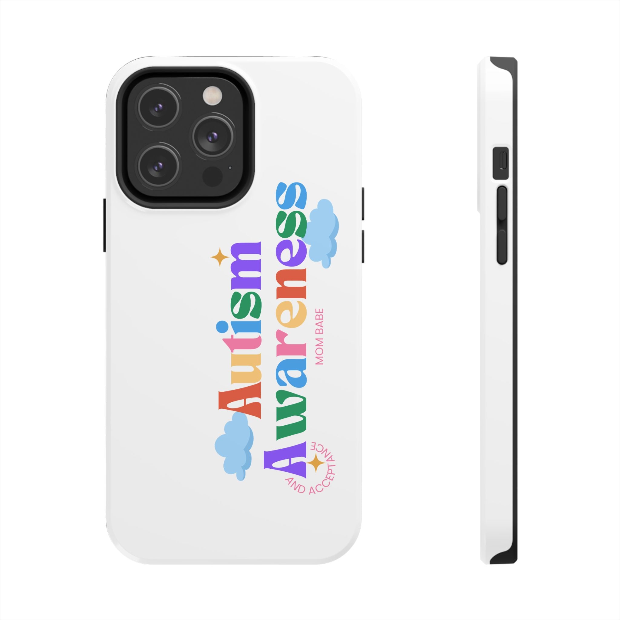 Copy of Autism Awareness and Acceptance — Checkered Heart Phone Case