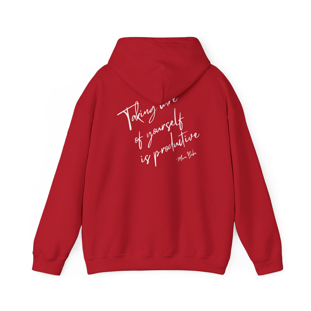 Taking Care  Of Yourself Is Productive - Script Graphic Hoodie