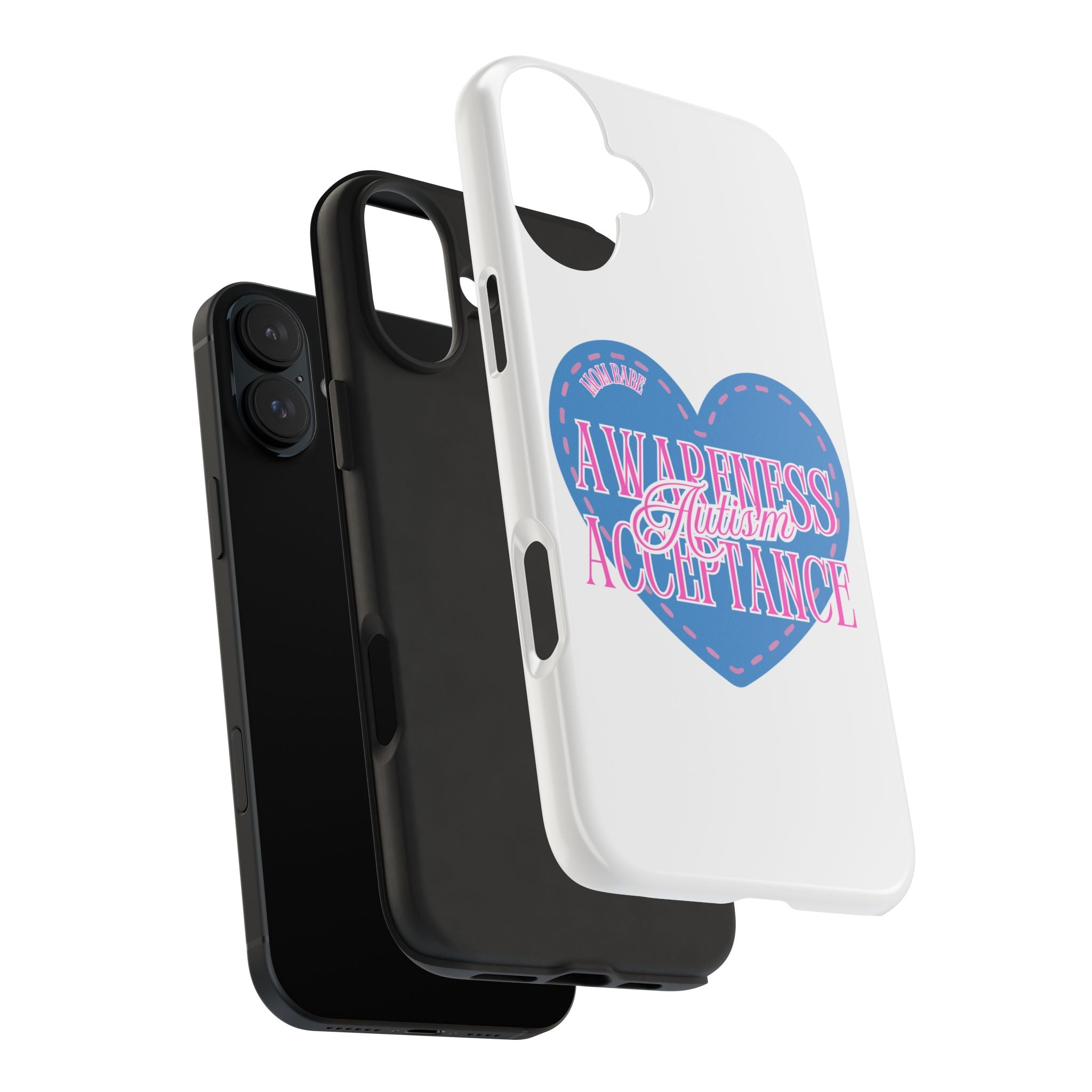 Autism Awareness and Acceptance — Stitched Heart Phone Case