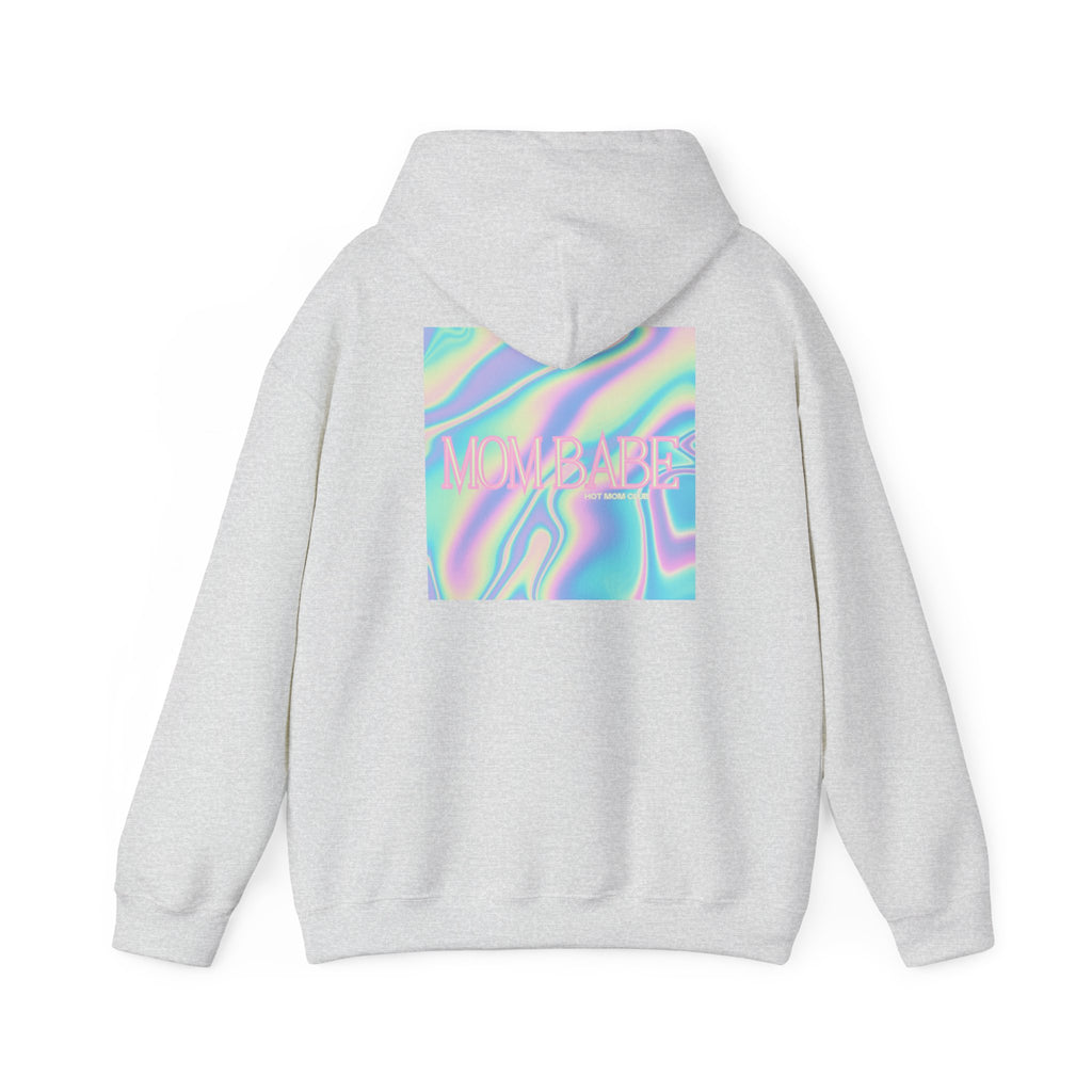 Mom Babe — Holographic Graphic Hoodie
