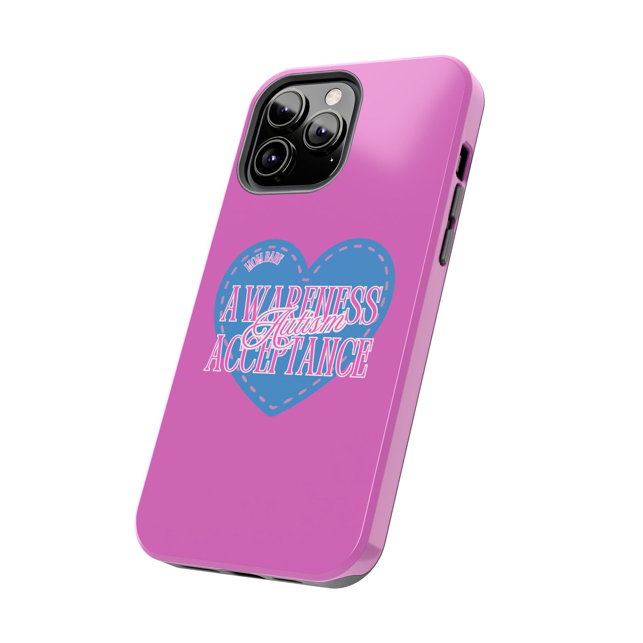 Autism Awareness and Acceptance — Stitched Heart Phone Case