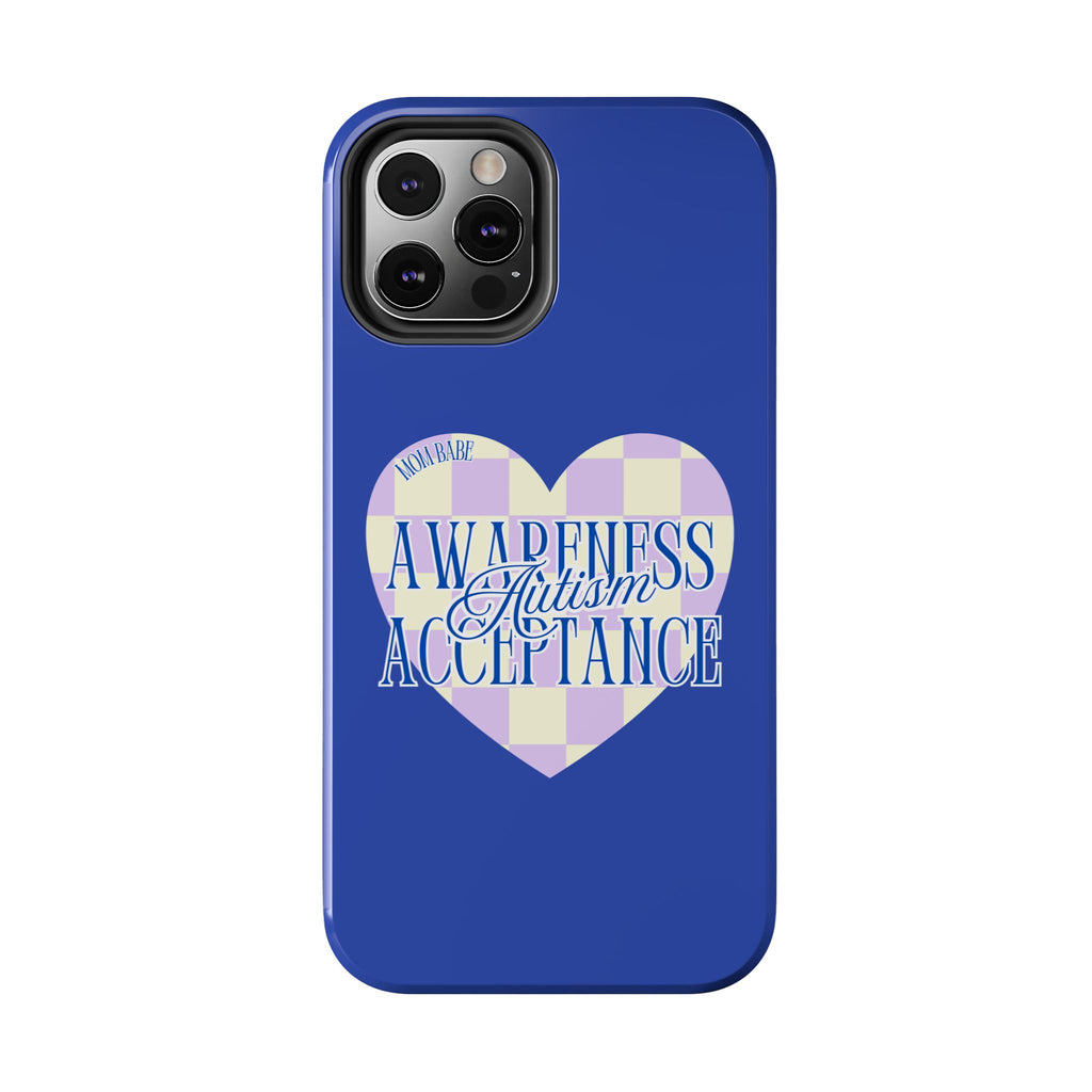 Autism Awareness and Acceptance — Checkered Heart Phone Case