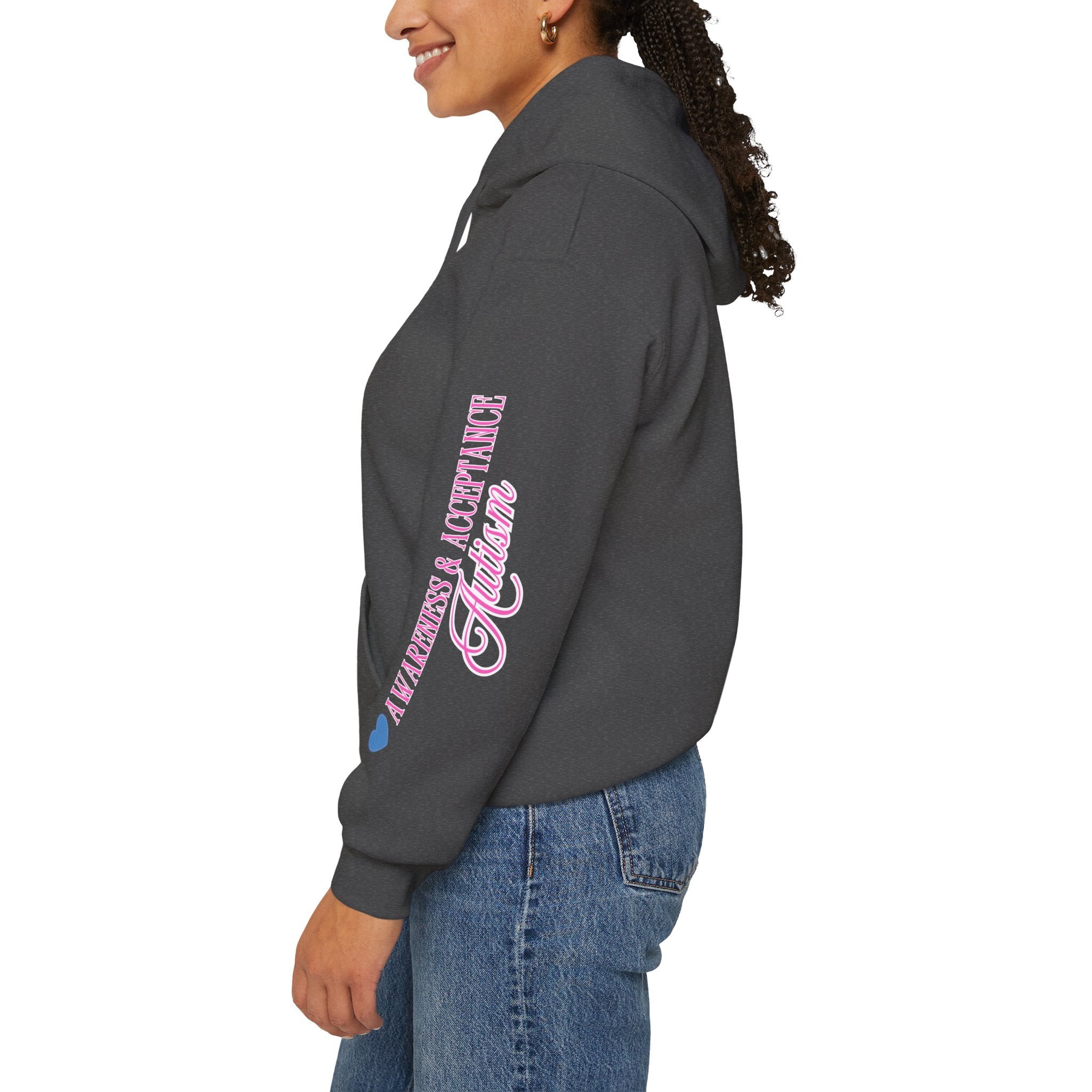 Autism Awareness and Acceptance — Stitched Heart Hoodie