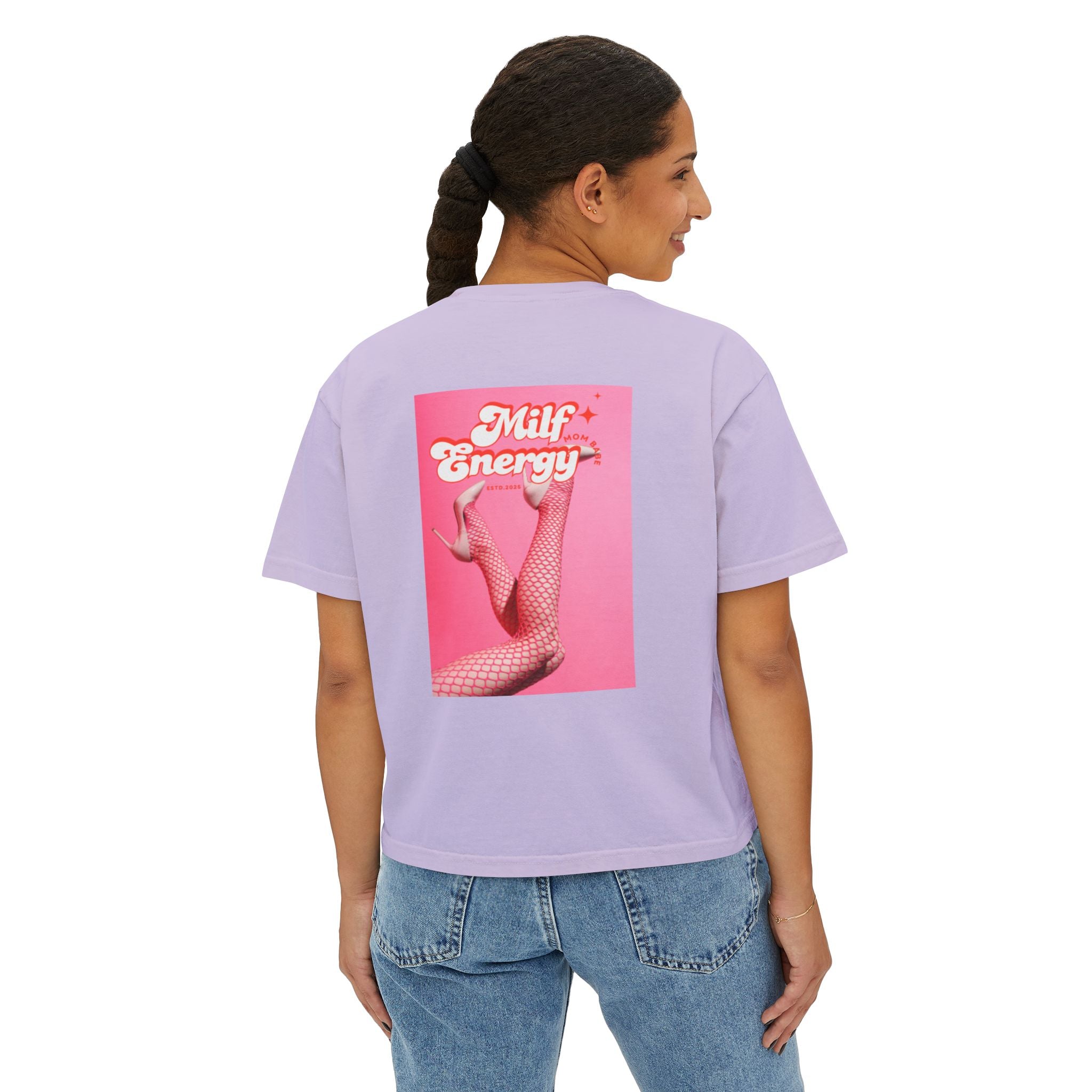 MILF Energy Mom Babe — Fishnet Graphic Tee