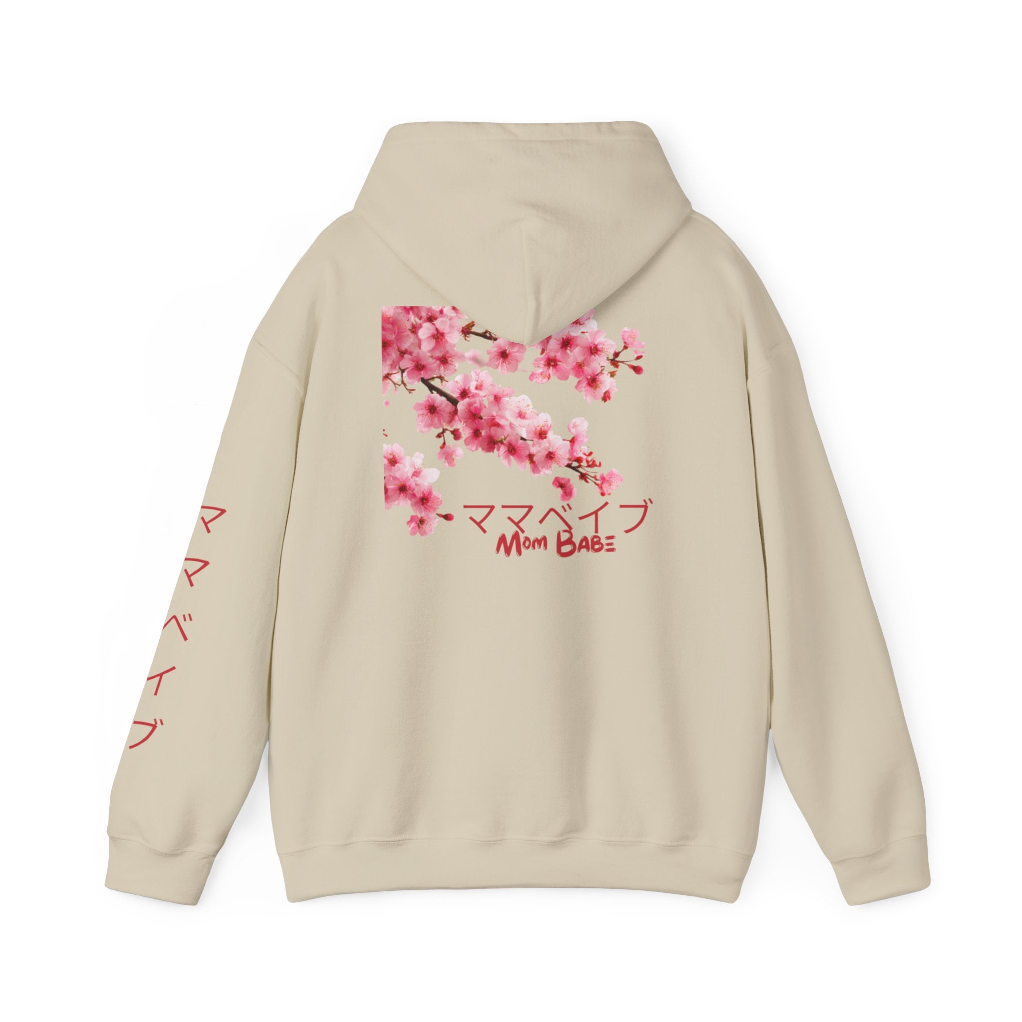 Mom Babe Cherry Blossom - Japanese Kanji Hoodie