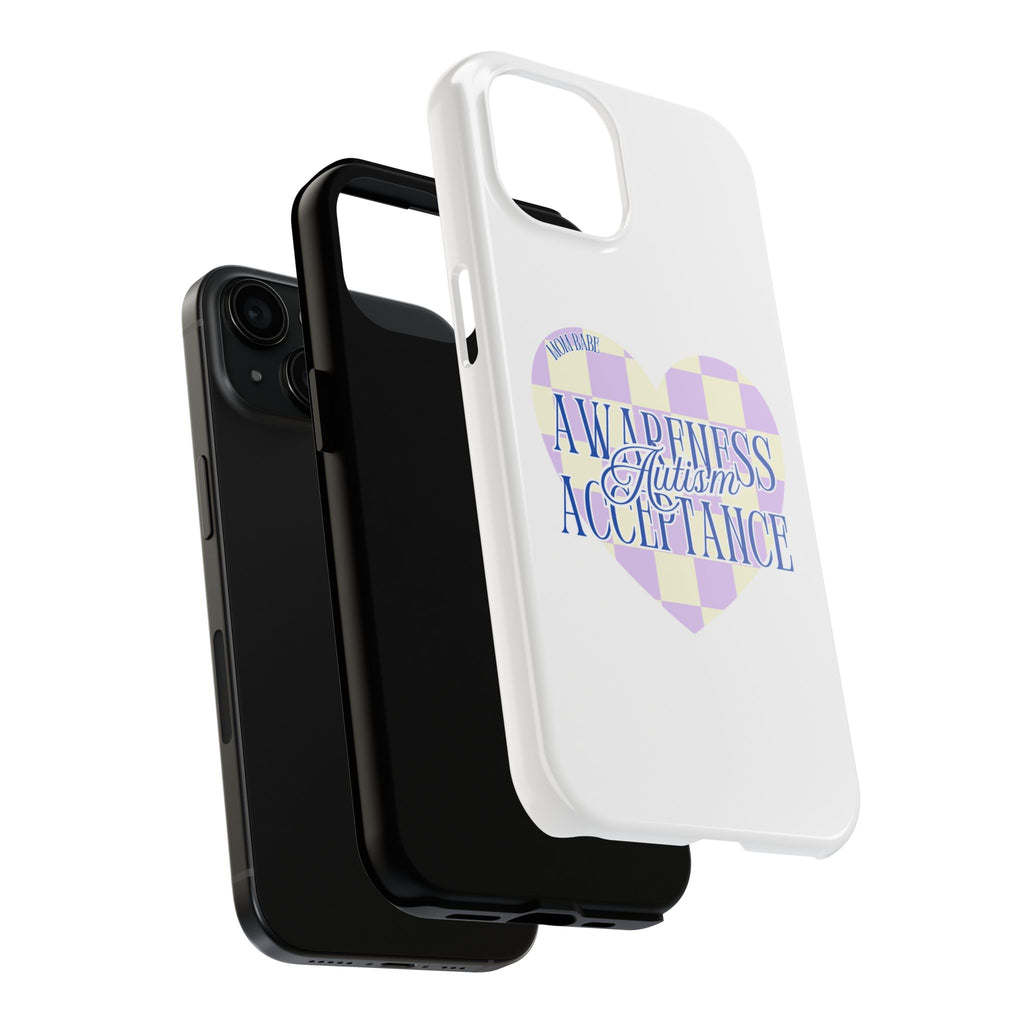 Autism Awareness and Acceptance — Checkered Heart Phone Case