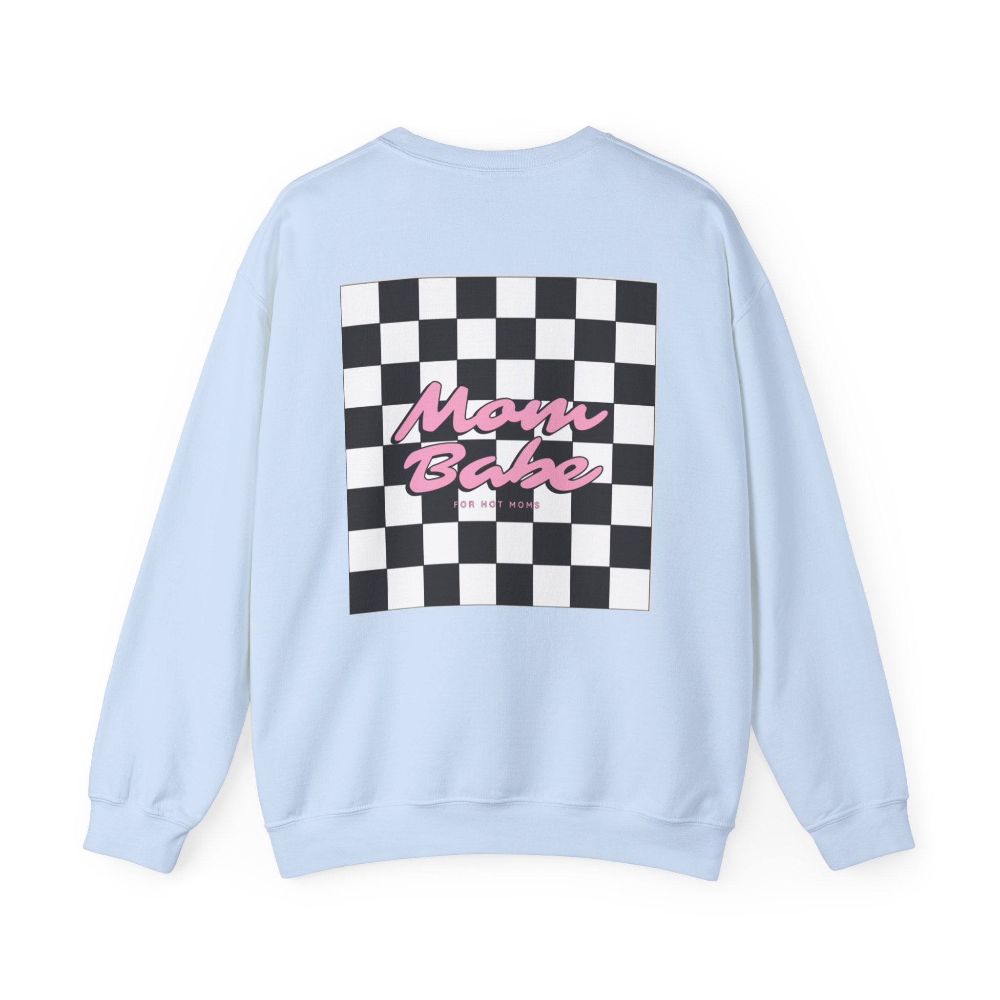 Mom Babe For Hot Moms - Checkered Graphic Sweatshirt