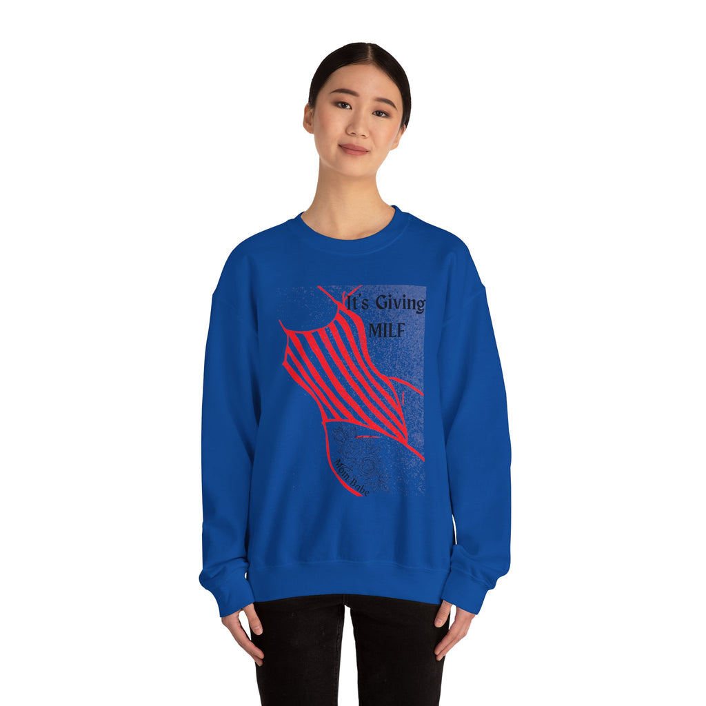 It's Giving MILF Mom Babe - Bathing Suit Graphic Sweatshirt
