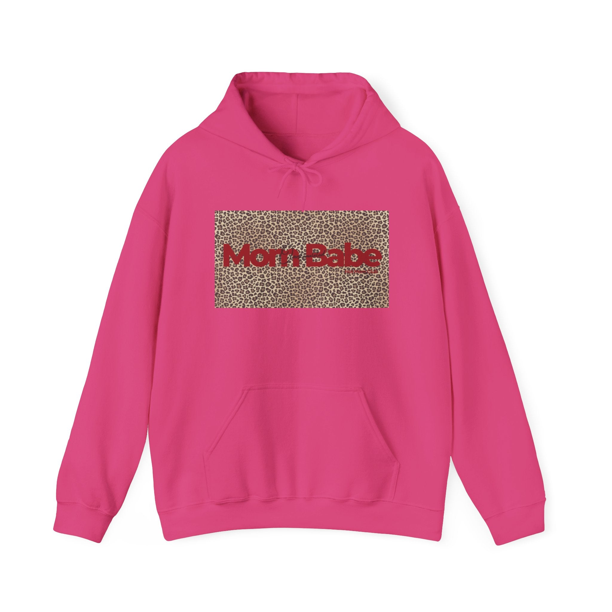 Overstimulated Mom Babe — Leopard Graphic Hoodie