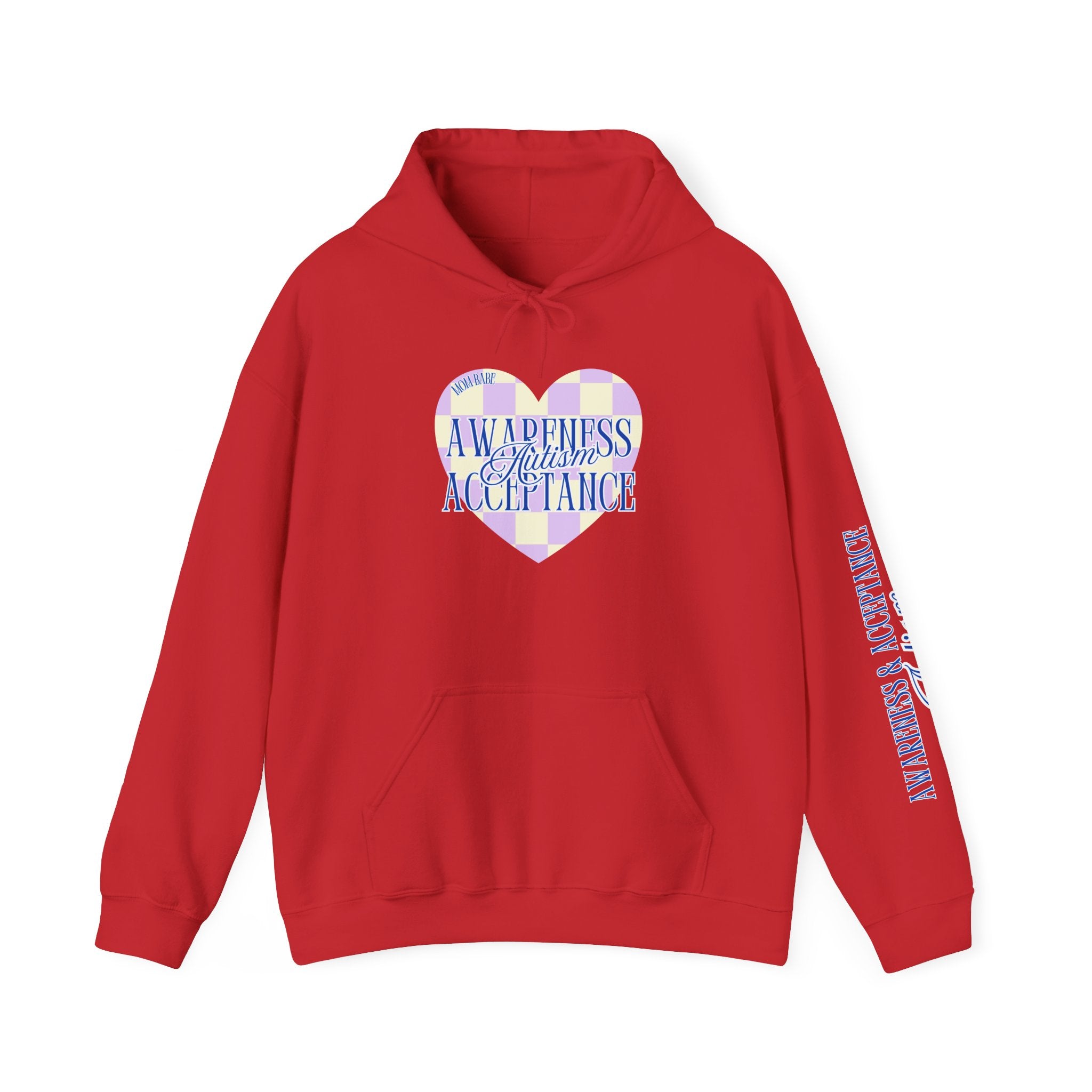 Autism Awareness and Acceptance — Checkered Heart Hoodie