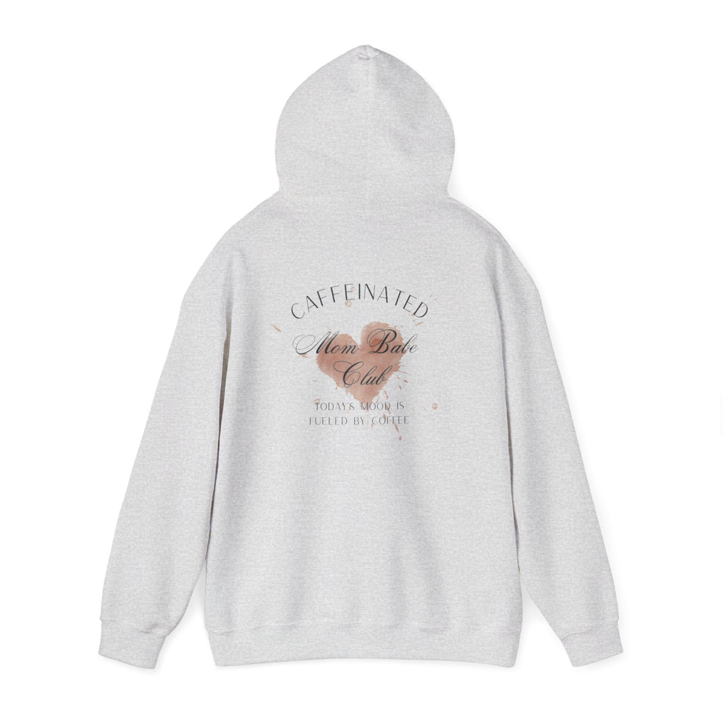 Caffeinated Mom Babe Club - Heart Spill Graphic Hoodie