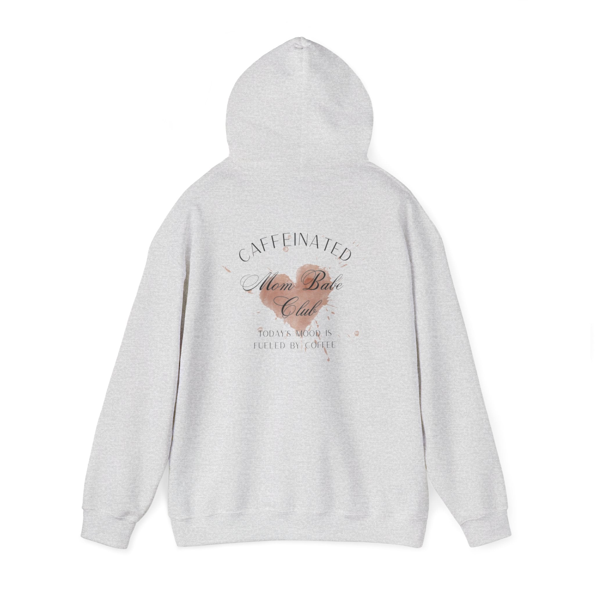 Caffeinated Mom Babe Club - Heart Spill Graphic Hoodie