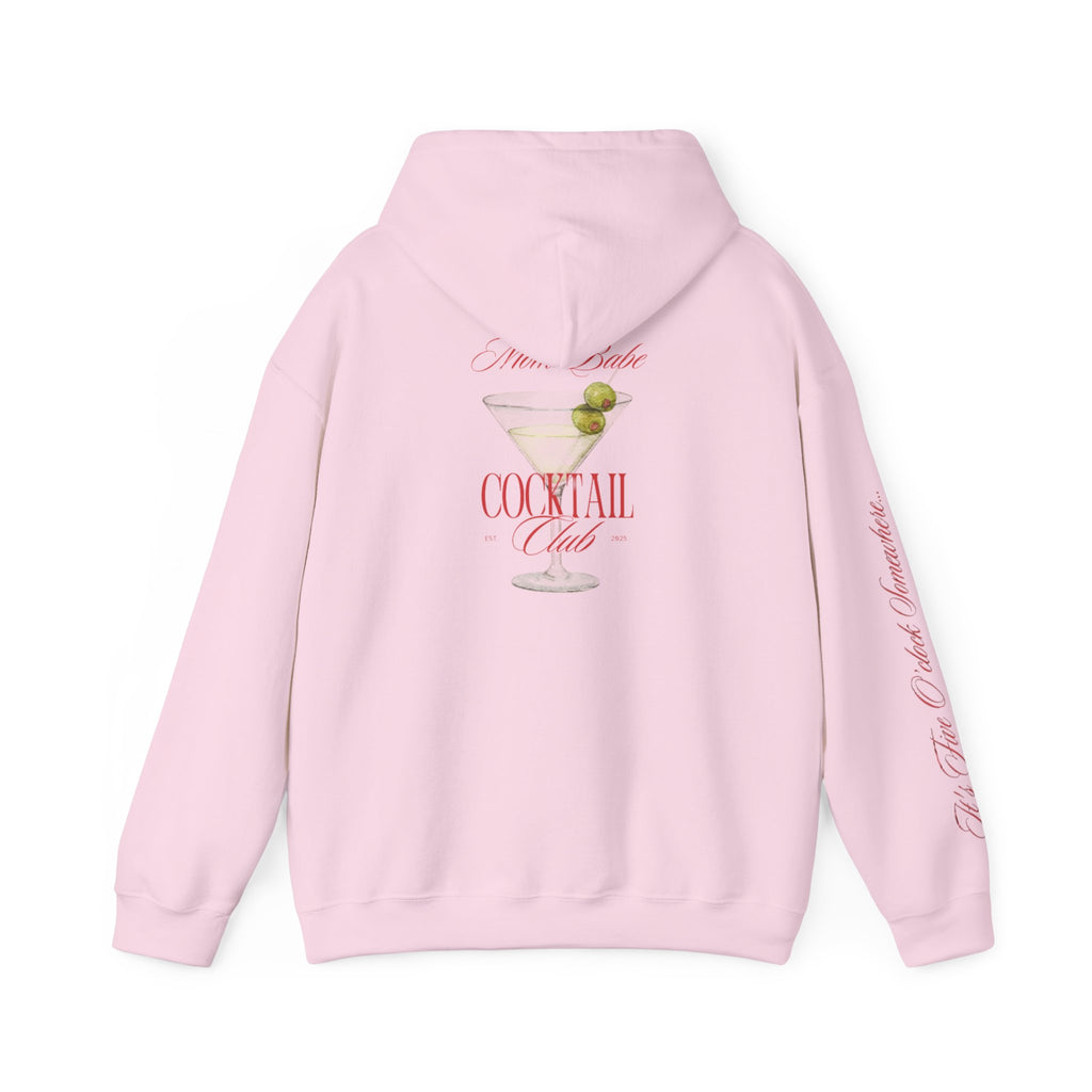 Mom Babe Cocktail Club - Martini Glass Graphic Hoodie