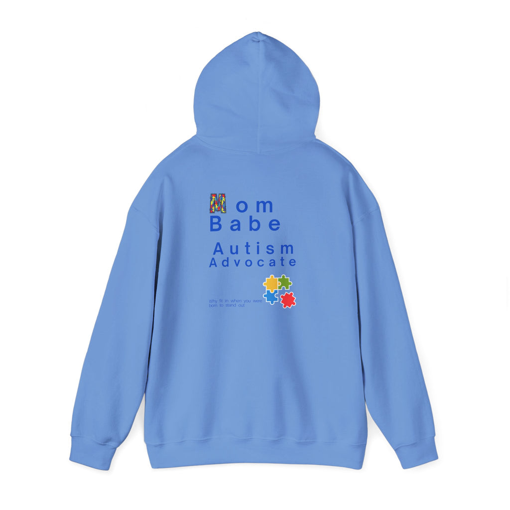 Mom Babe Autism Advocate - Graphic Hoodie