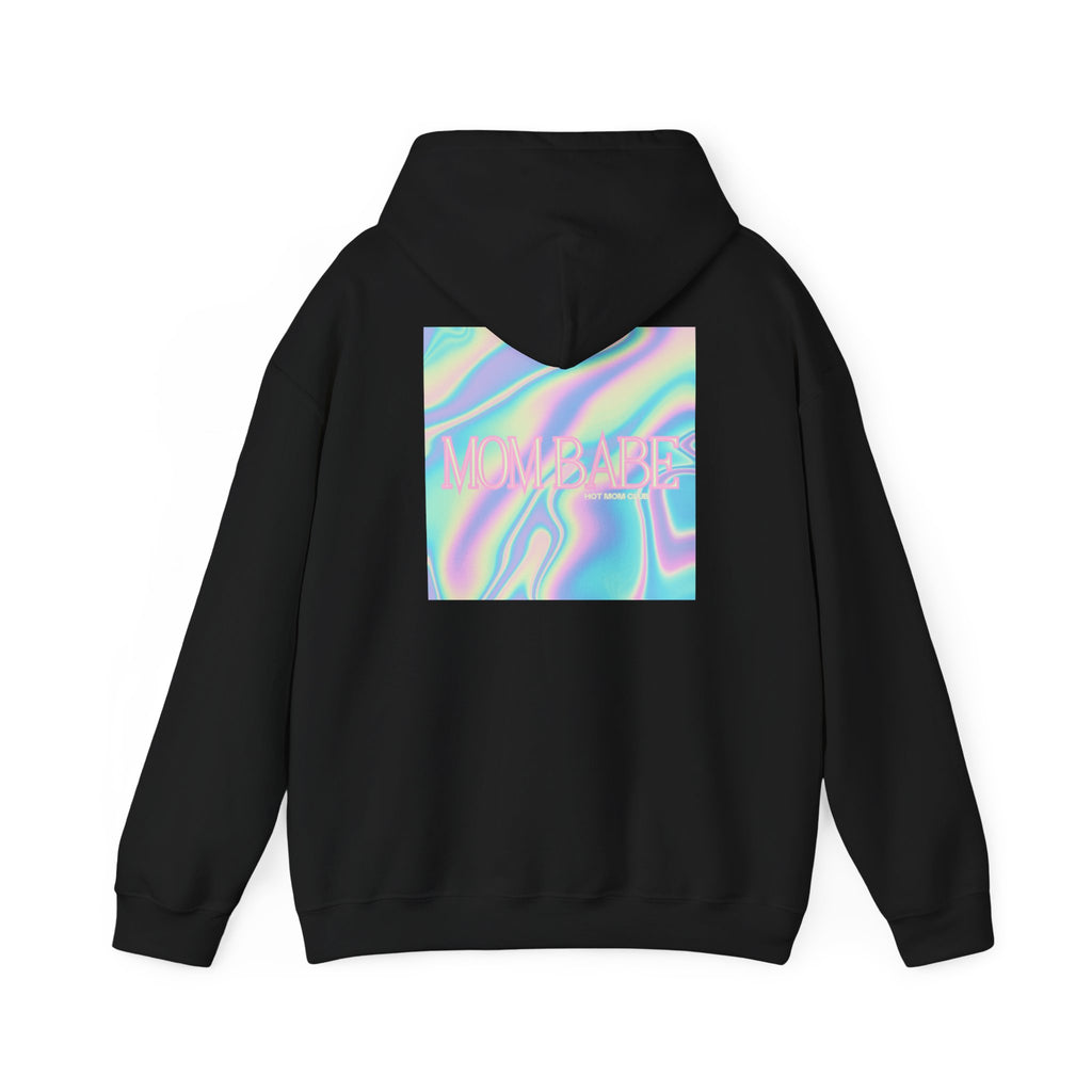 Mom Babe — Holographic Graphic Hoodie