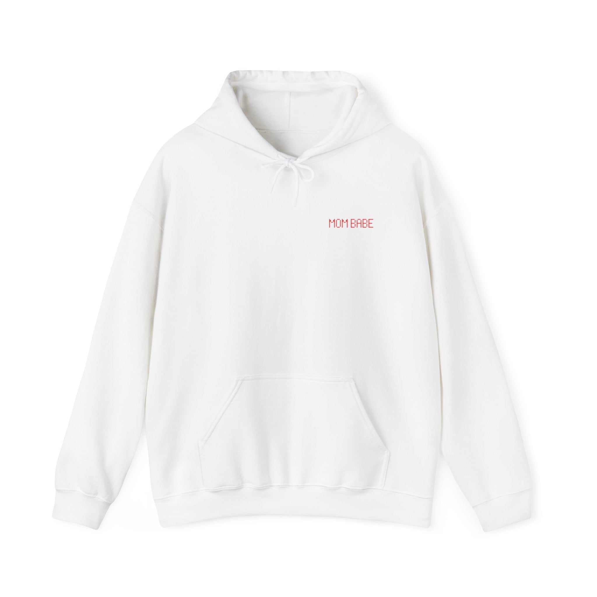 Mom Babe XOXO - Pixel Heart Graphic Hoodie