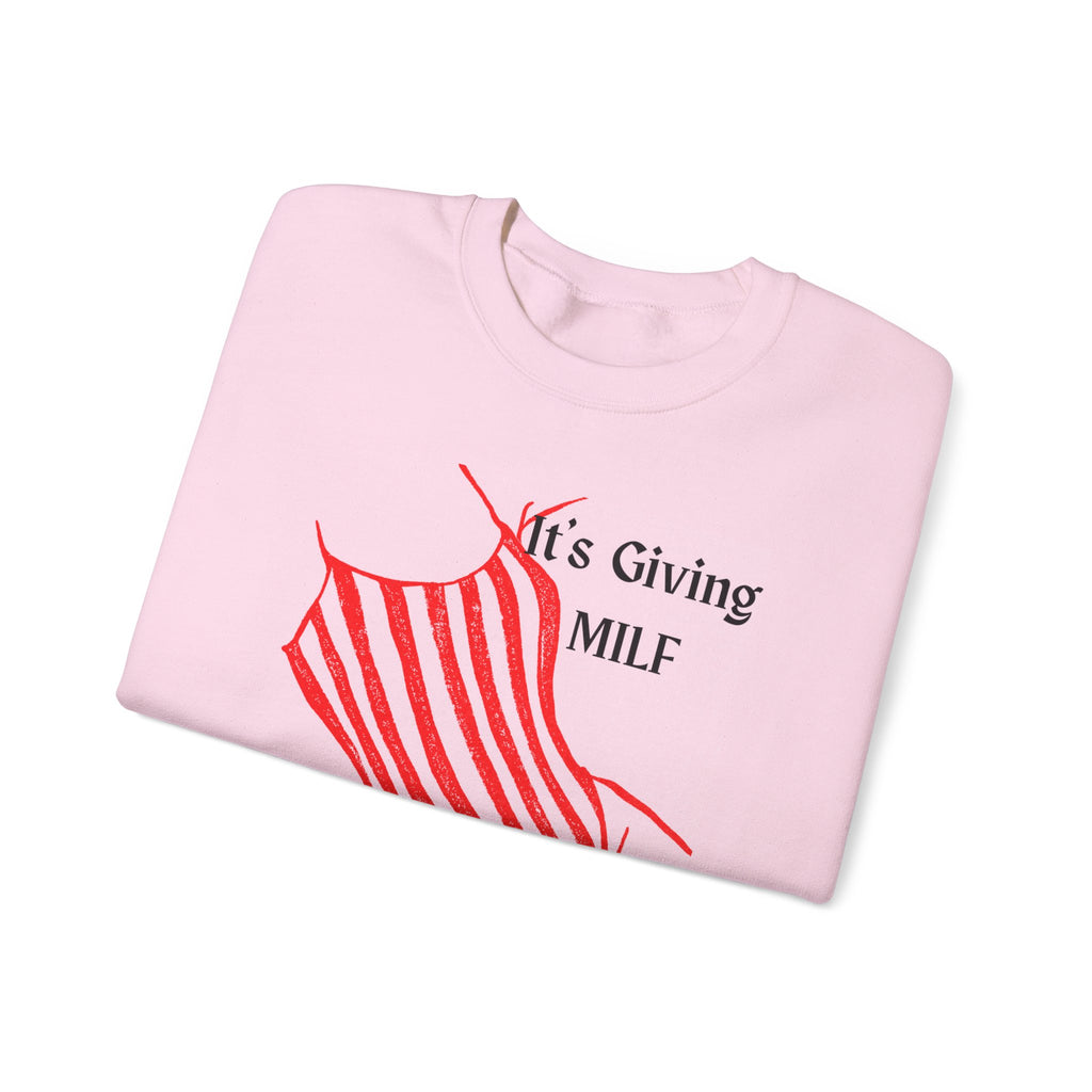 It's Giving MILF Mom Babe - Bathing Suit Graphic Sweatshirt