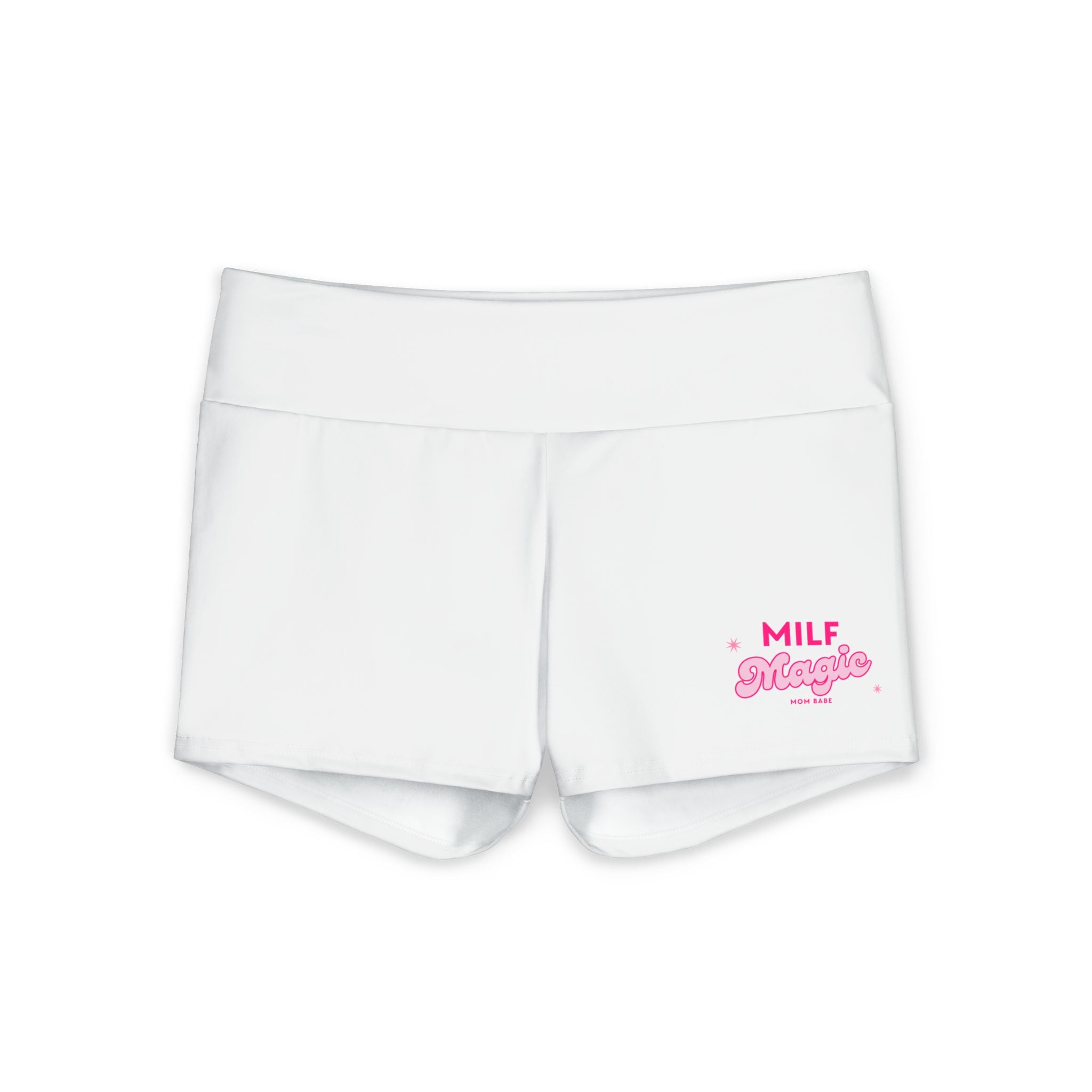 MILF Magic - White Yoga Shorts