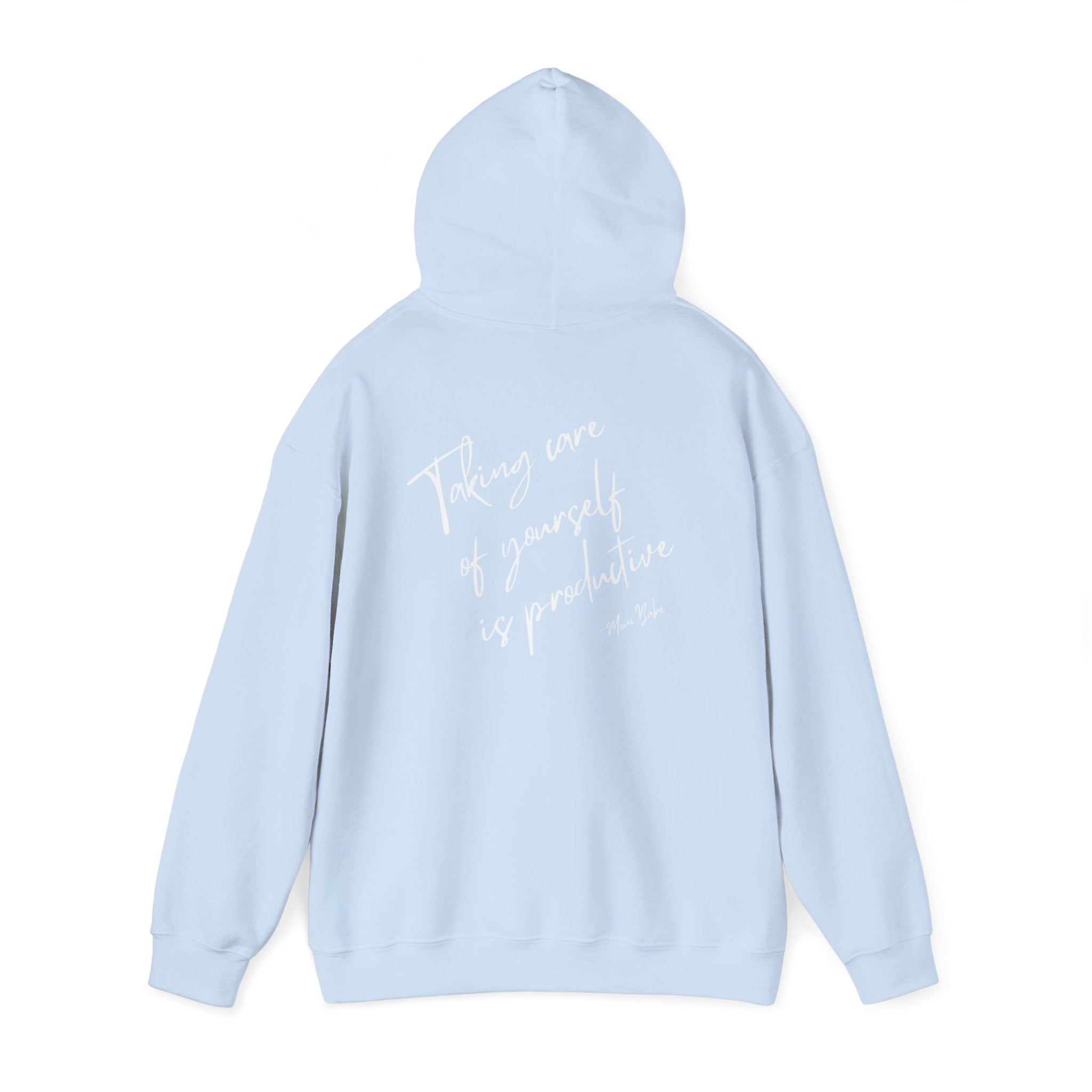 Taking Care  Of Yourself Is Productive - Script Graphic Hoodie