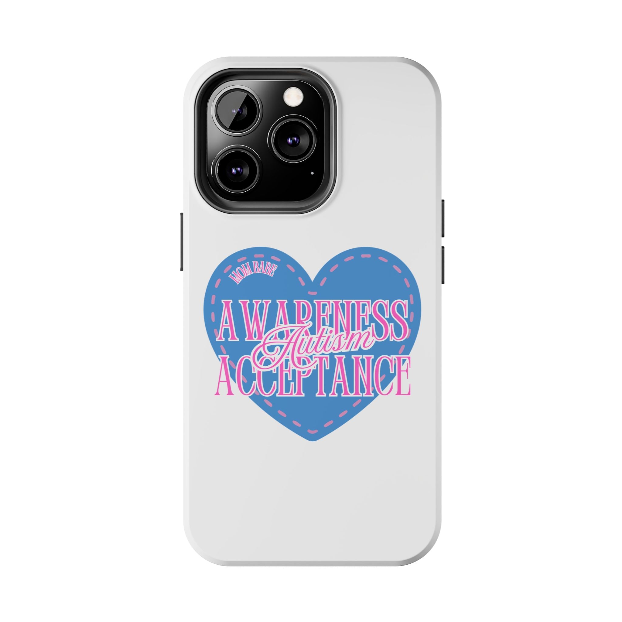 Autism Awareness and Acceptance — Stitched Heart Phone Case