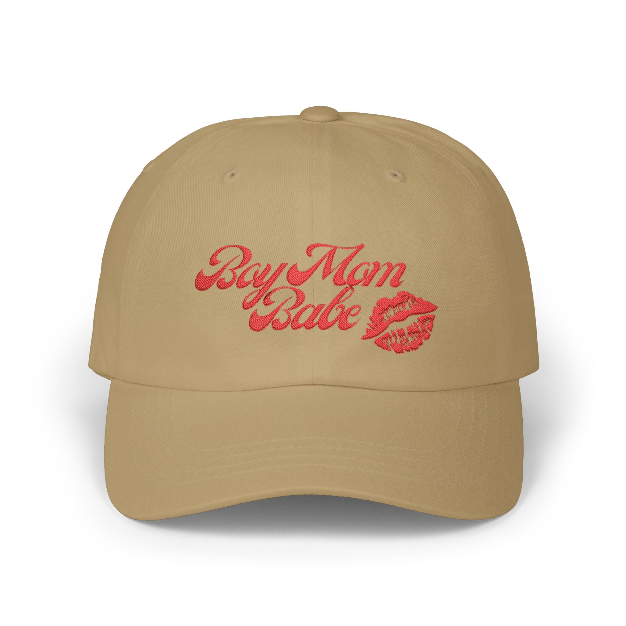 Boy Mom Babe - Kiss Graphic Embroidered Cap