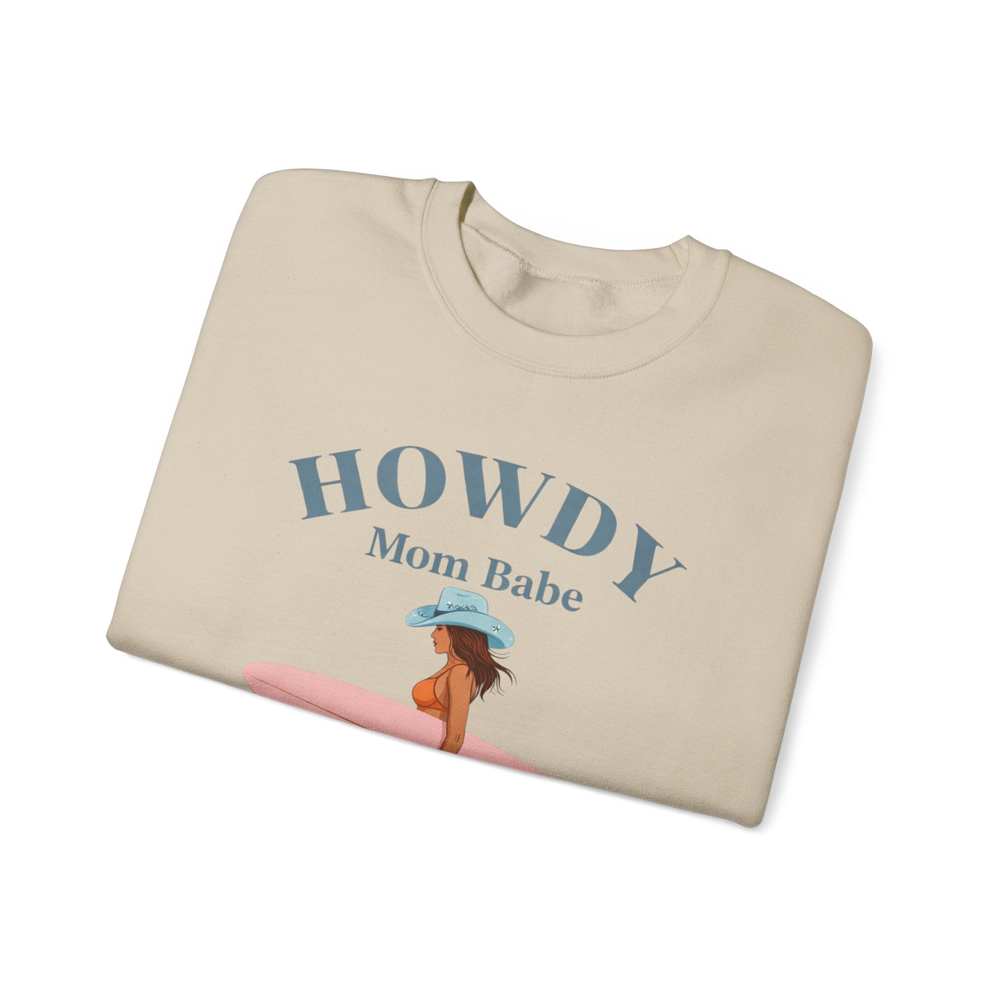Howdy Mom Babe — Surf Girl Graphic Sweatshirt