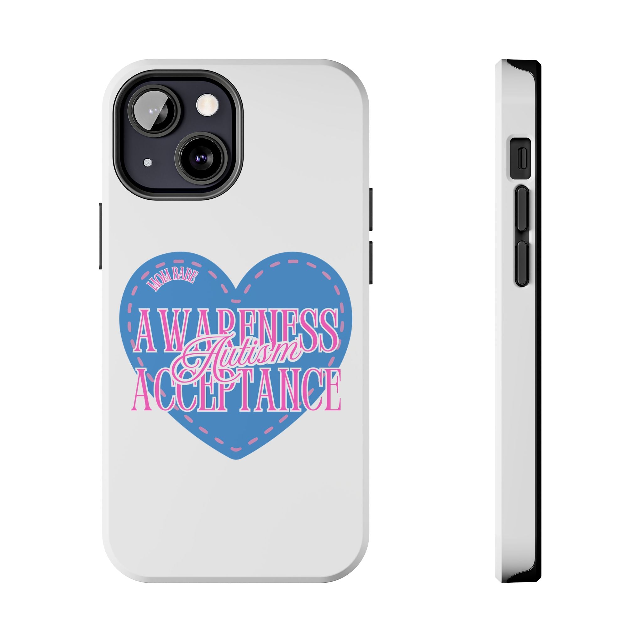 Autism Awareness and Acceptance — Stitched Heart Phone Case